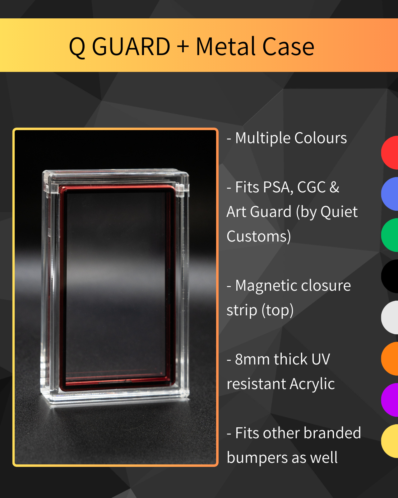 Q Guard + Metal Case (fits PSA CGC TAG & Art Guard)