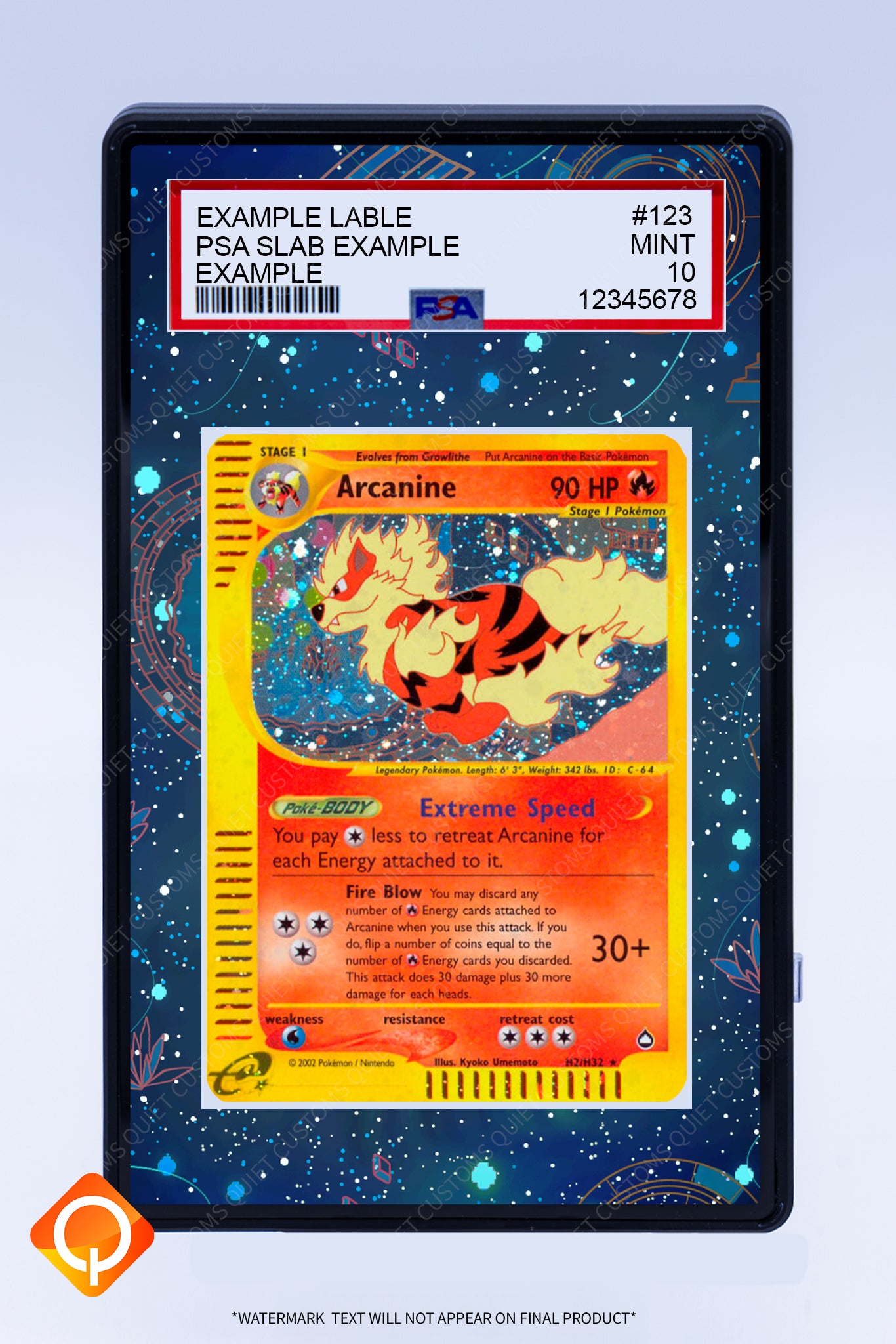 Arcanine H2 H32 (Graded) Case