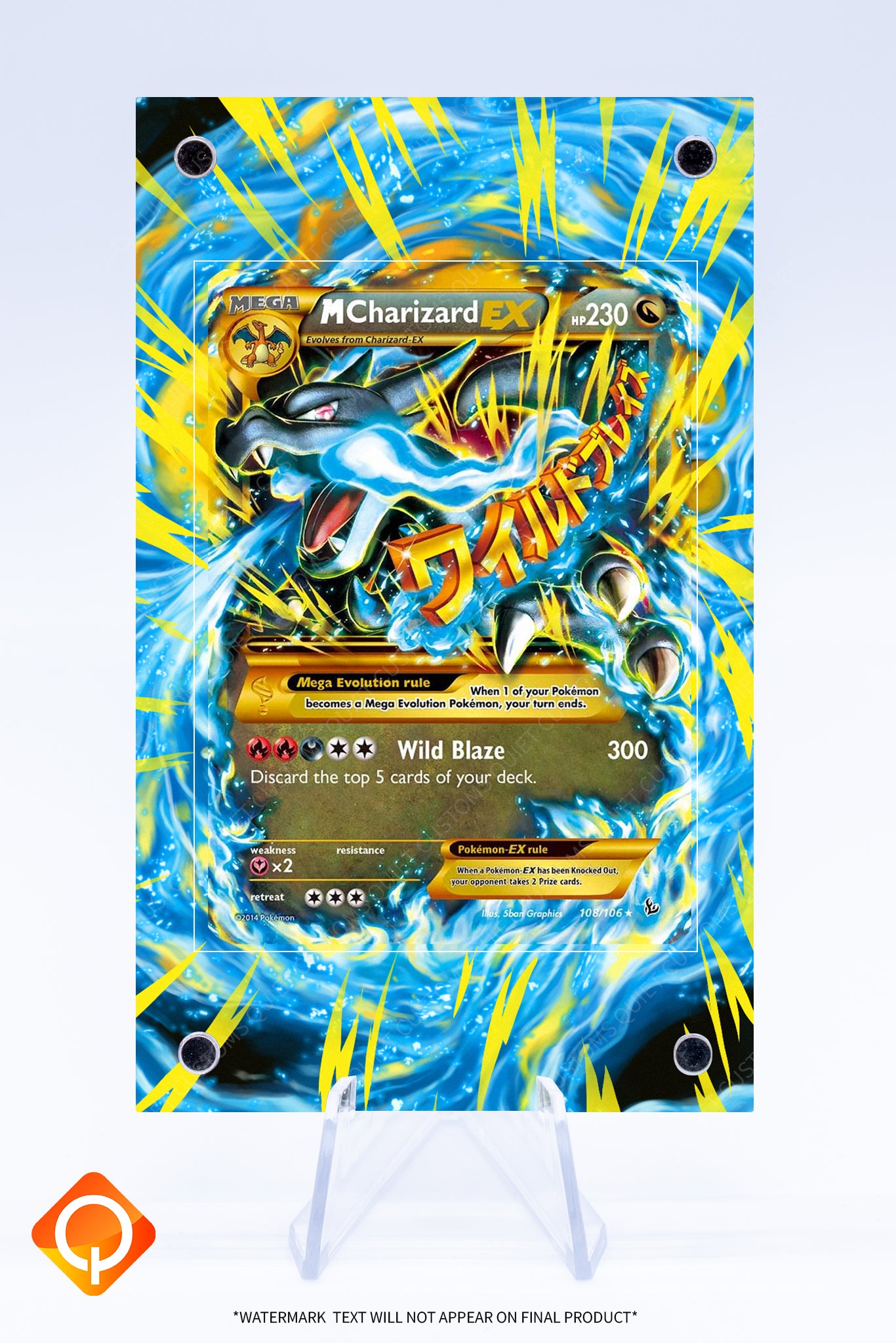 Charizard (M) EX 108 106 Case | Art Guard (Ungraded)
