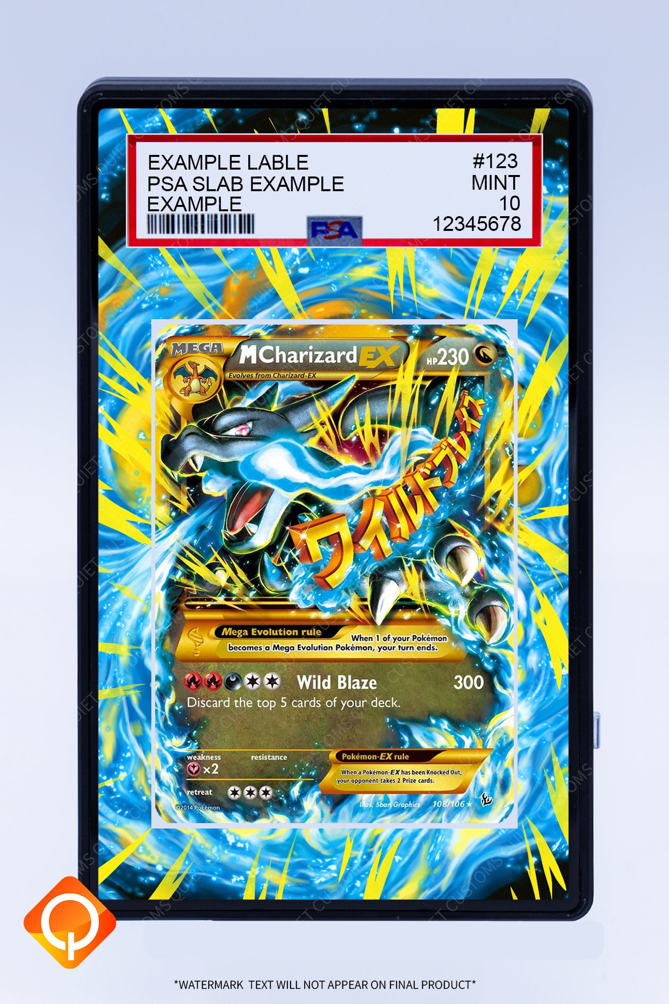 Charizard (M) EX 108 106 (Graded) Case