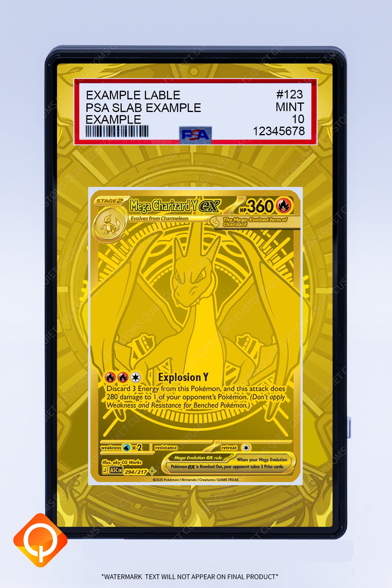 Charizard (Mega) Y EX 294 217 (Graded) Case