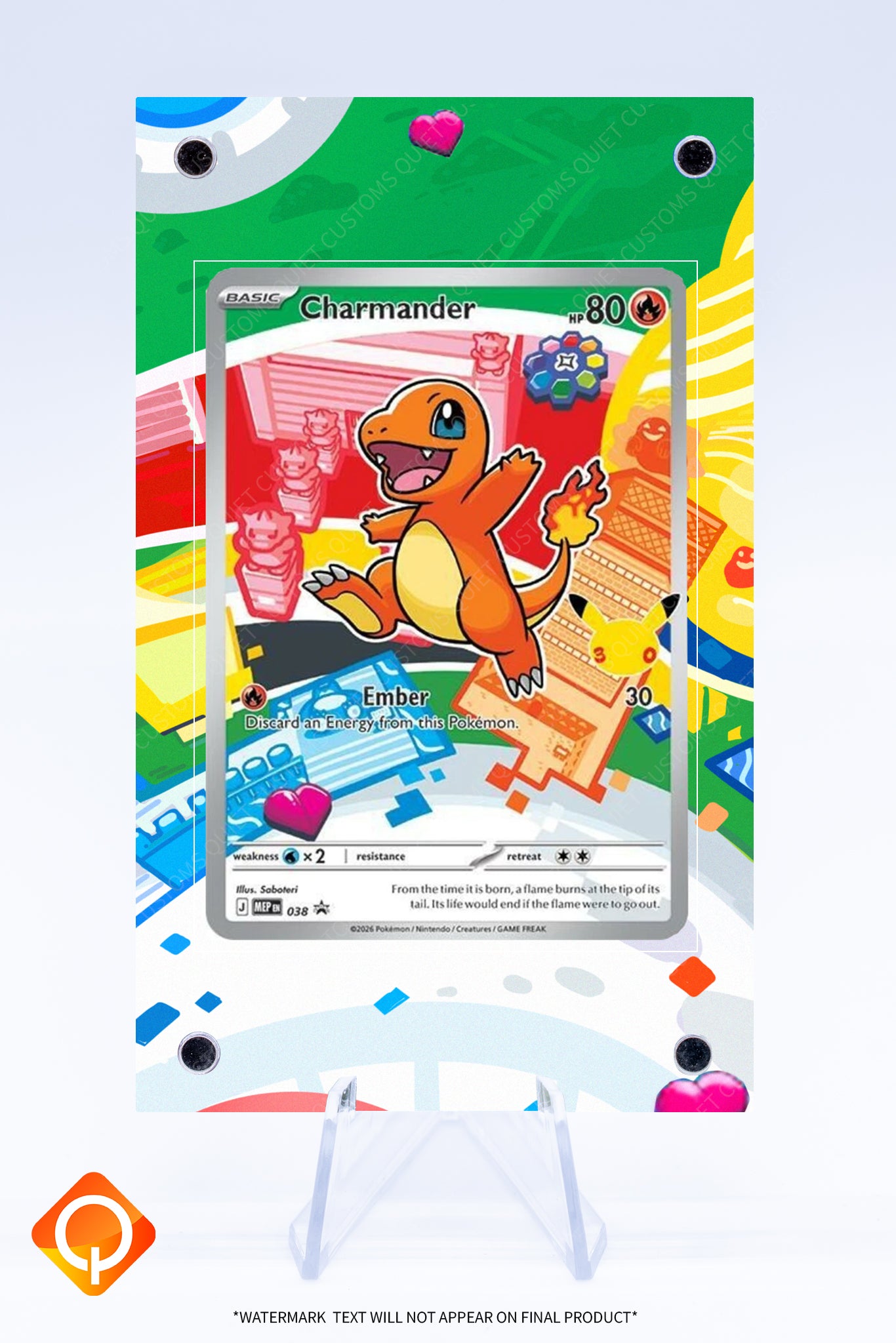 charmander pokemon card Charmander 038 Promo Case
