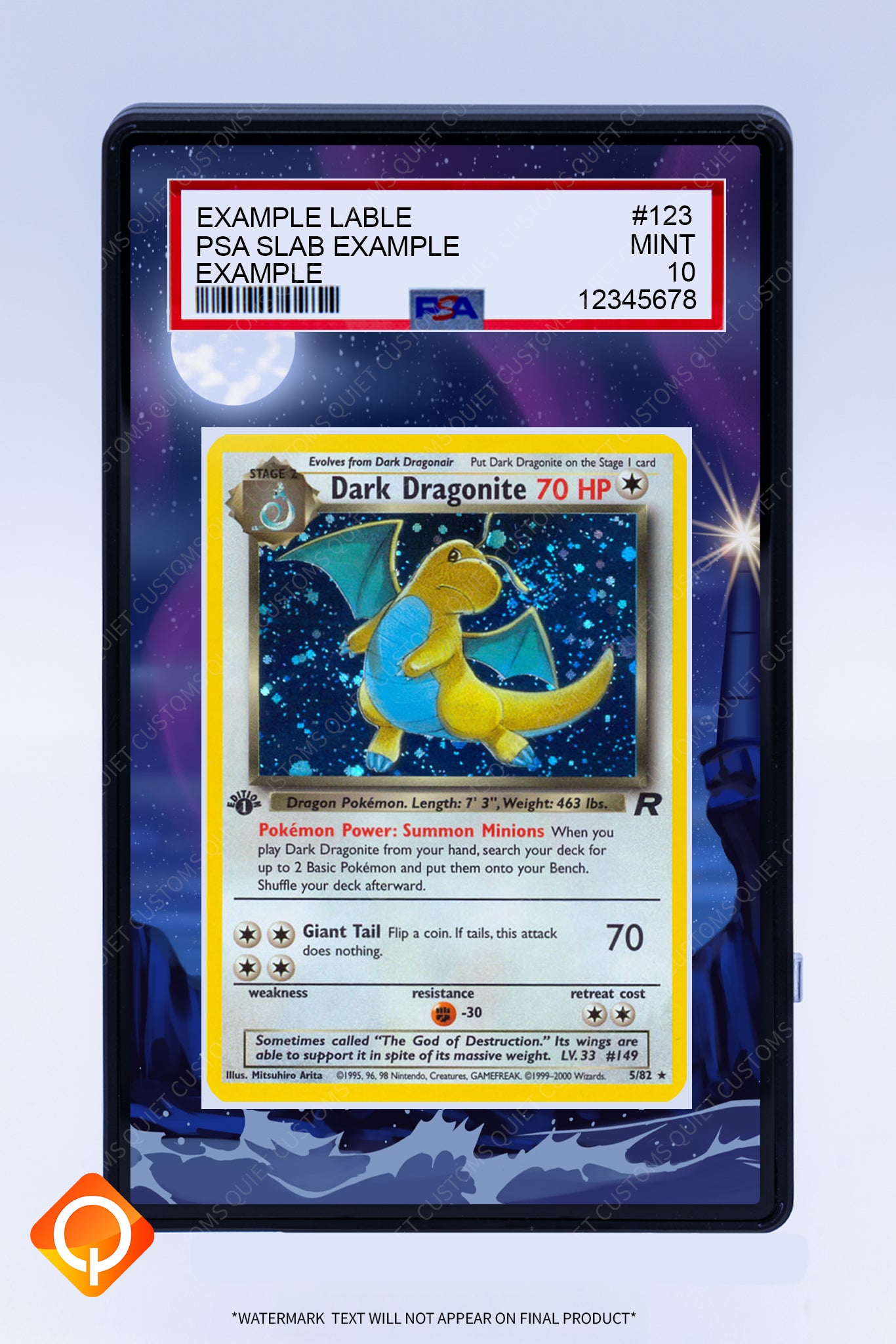 Dark Dragonite 5 82 (Graded) Case
