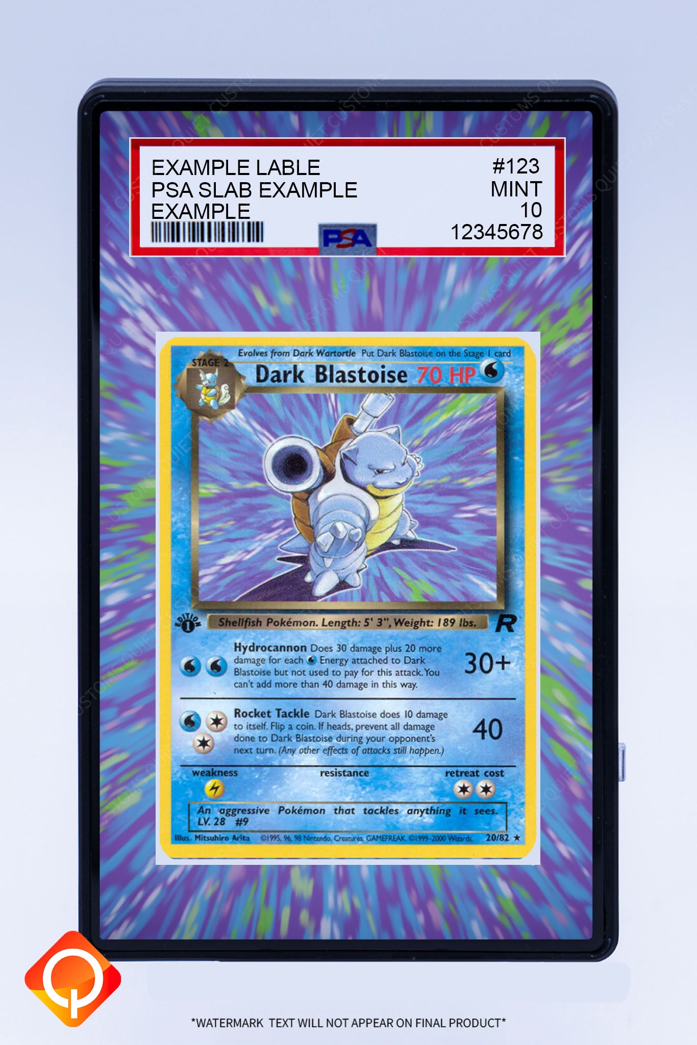 Dark Blastoise 3 82 (Graded) Case