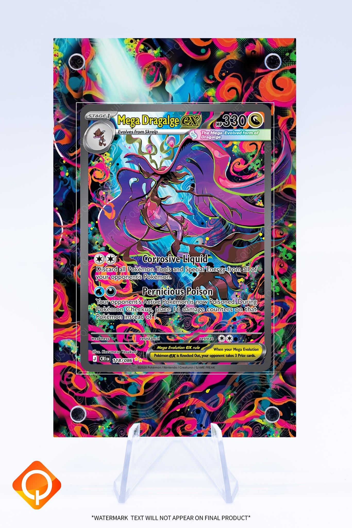 Dragalge (Mega) EX 188 086 Listing Case | Art Guard (Ungraded)