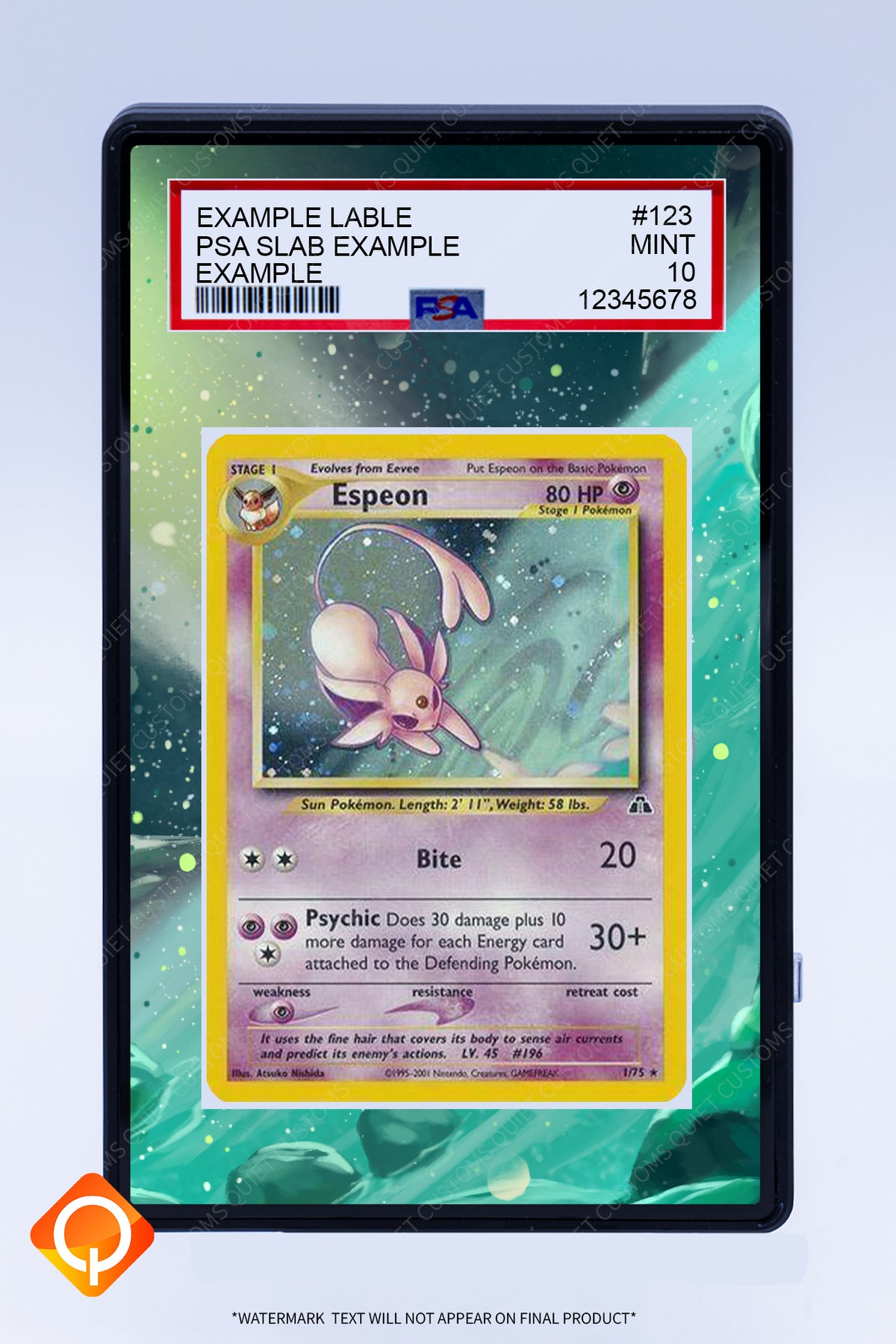 Espeon 1 75 (Graded) Case