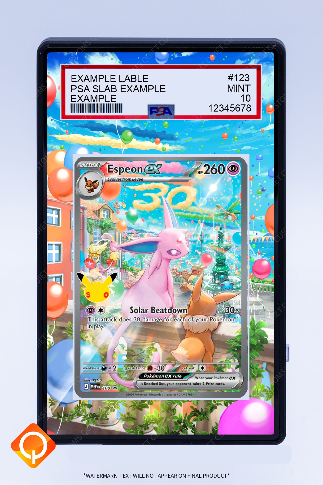 Espeon EX 108 Promo (Graded) Case