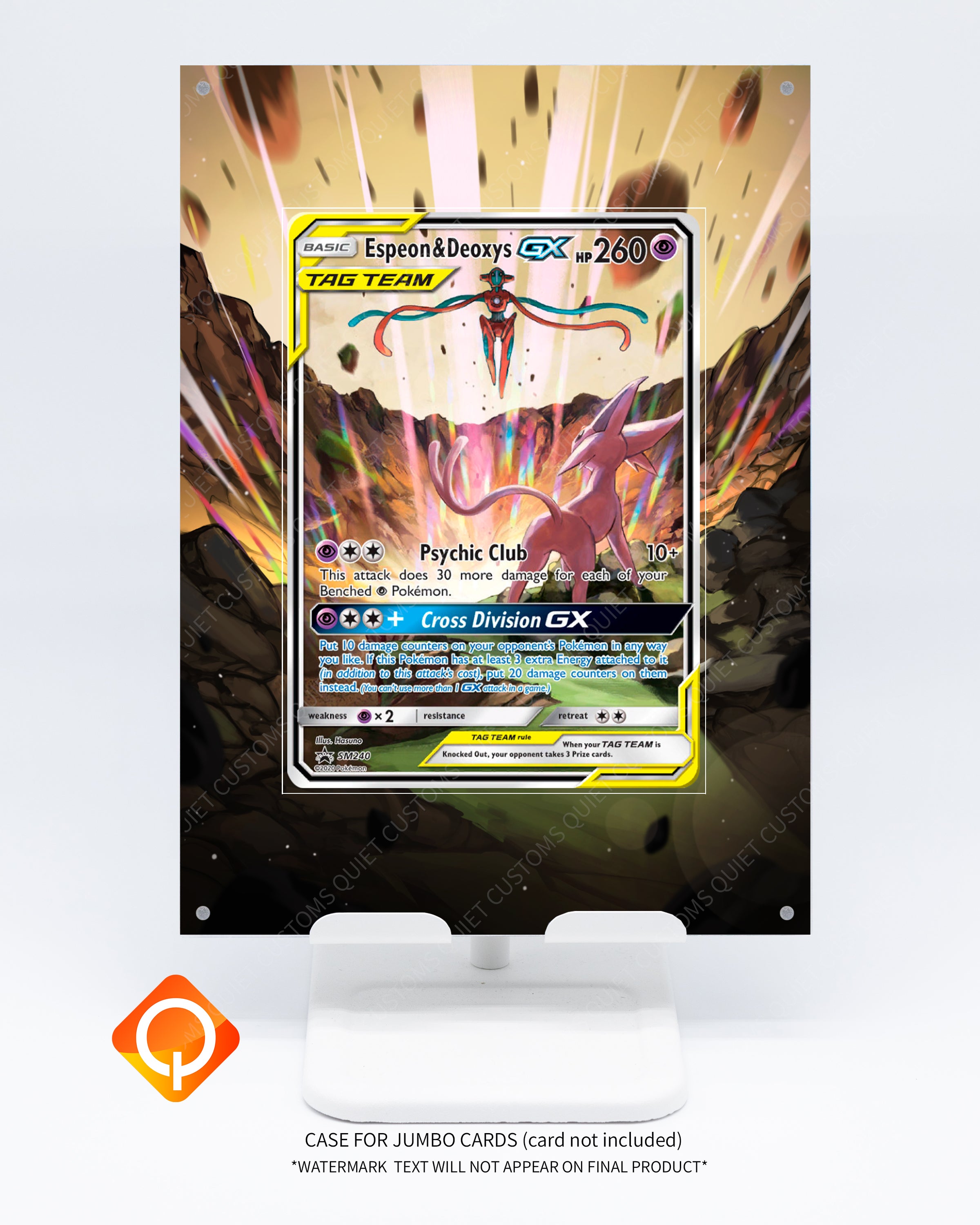 Espeon and Deoxys GX SM240 JUMBO Case | Art Guard (Ungraded)