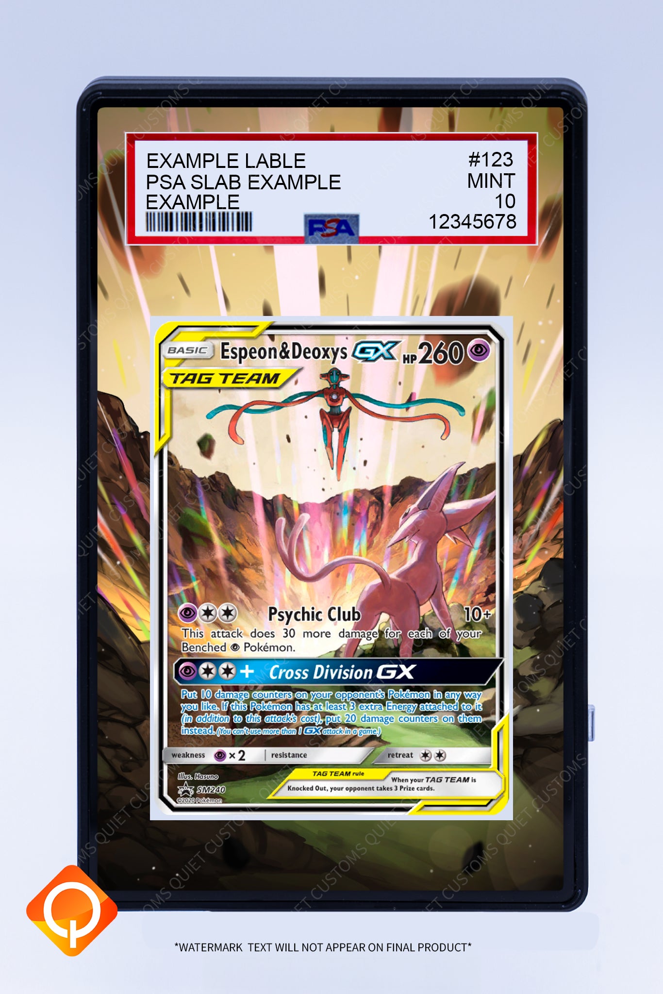 Espeon and Deoxys GX SM240 (Graded) Case