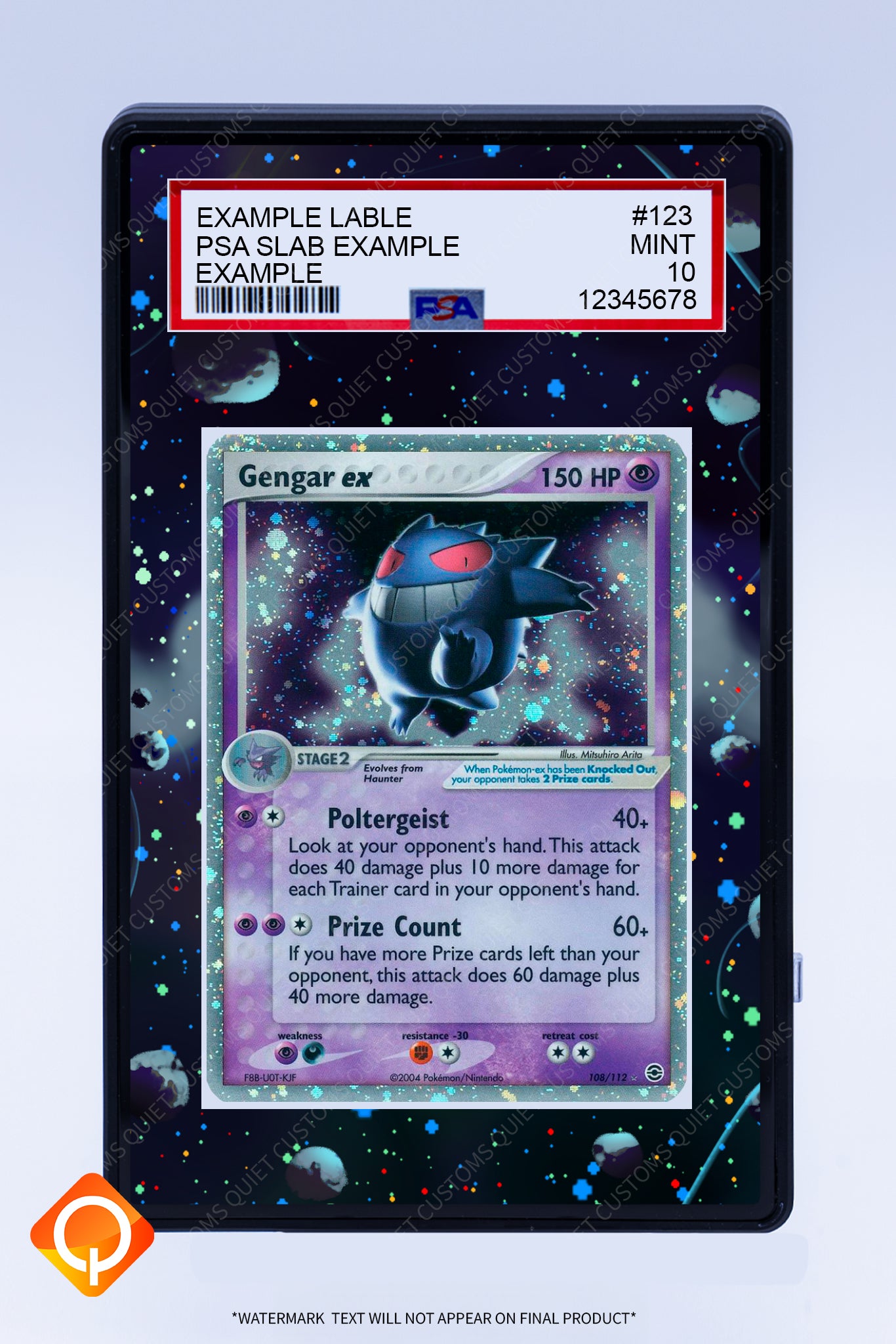 Gengar EX 108 112 (Graded) Case