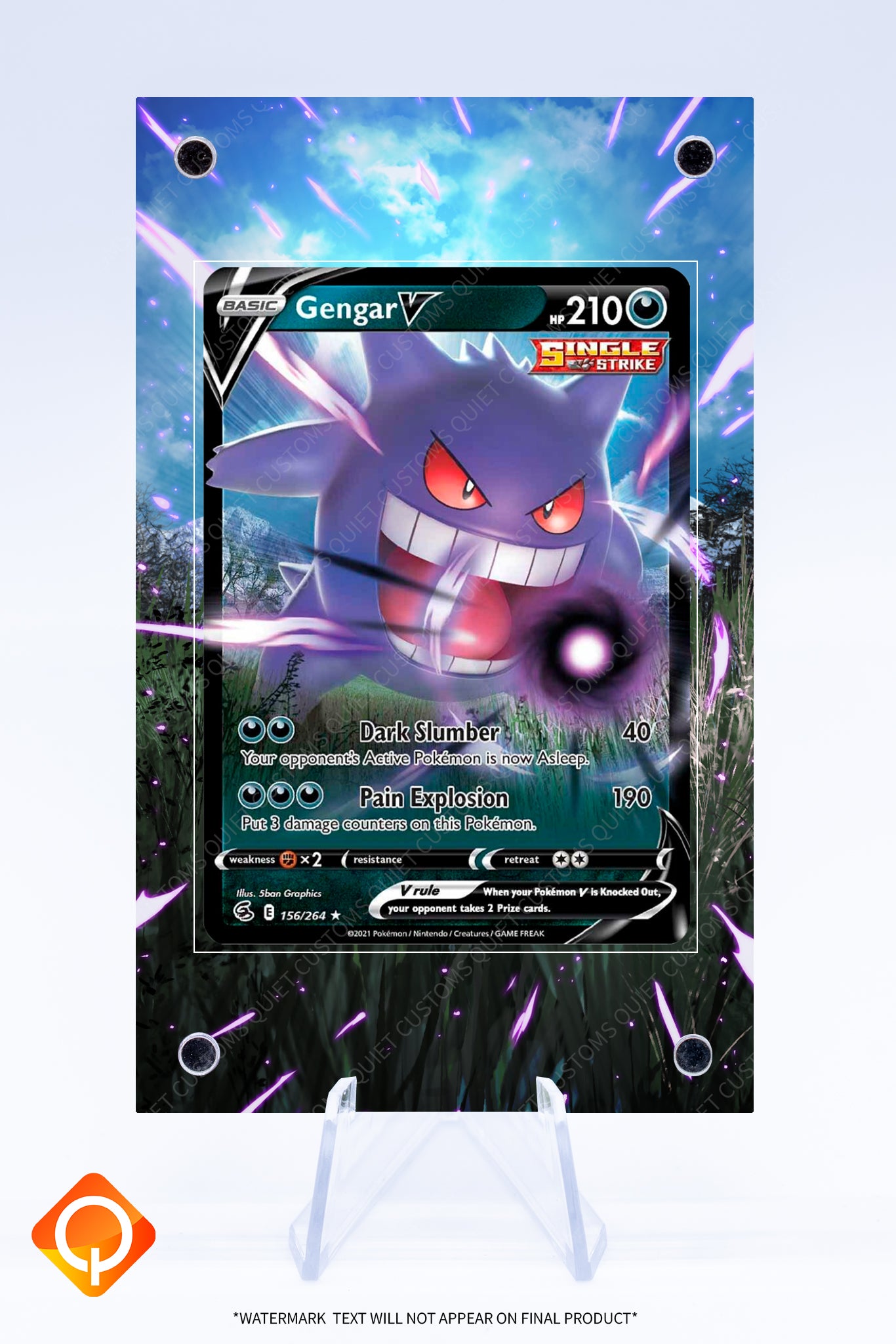 Gengar V 156 264 Case | Art Guard (Ungraded) Gengar V 156 264 Case | Art Guard (Ungraded)