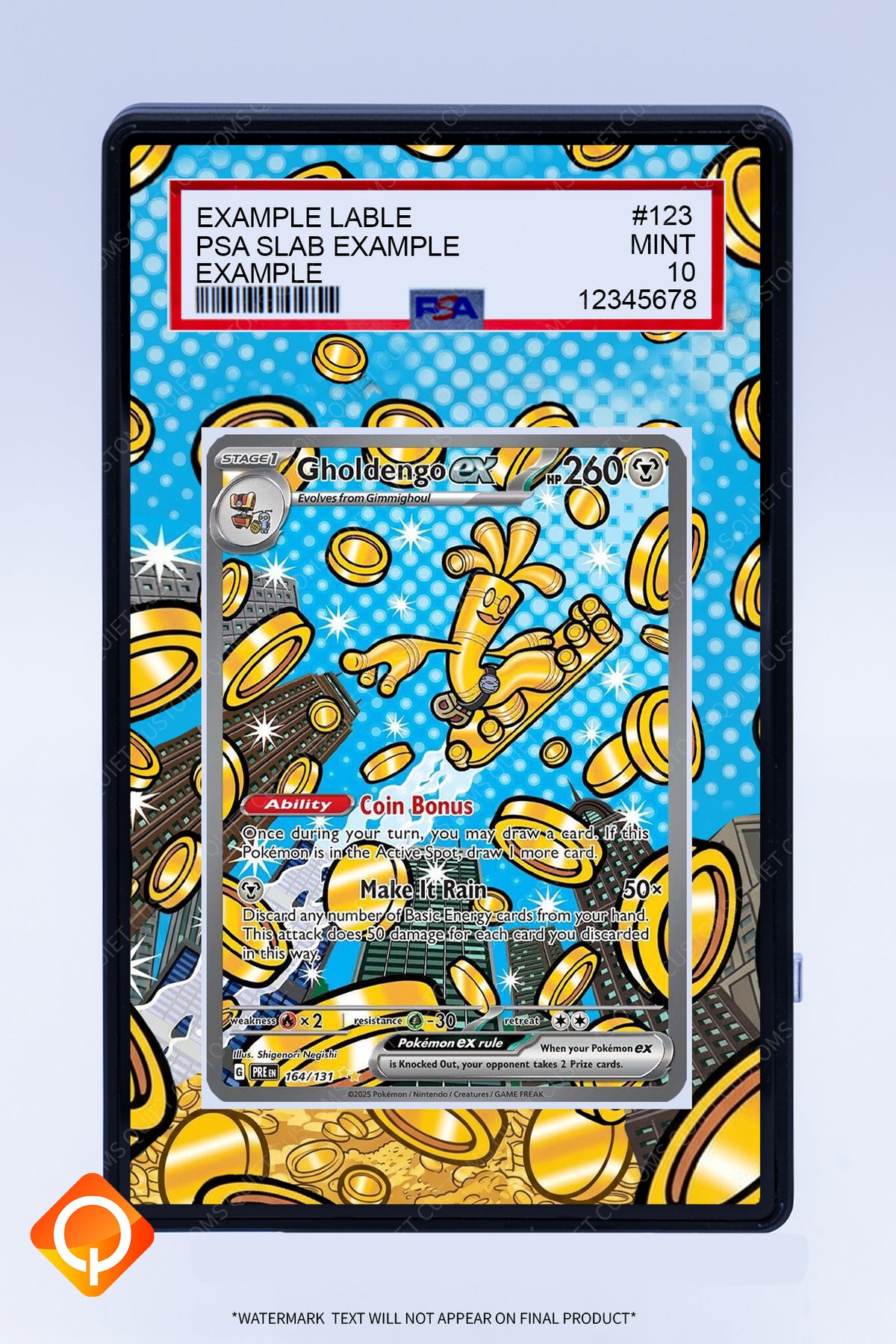 graded pokemon card case Gholdengo EX 164 131 (Graded) Accent Color:Paradise Pink Standardbrawl Offering ultra Prismatic Evolutions Card Prices