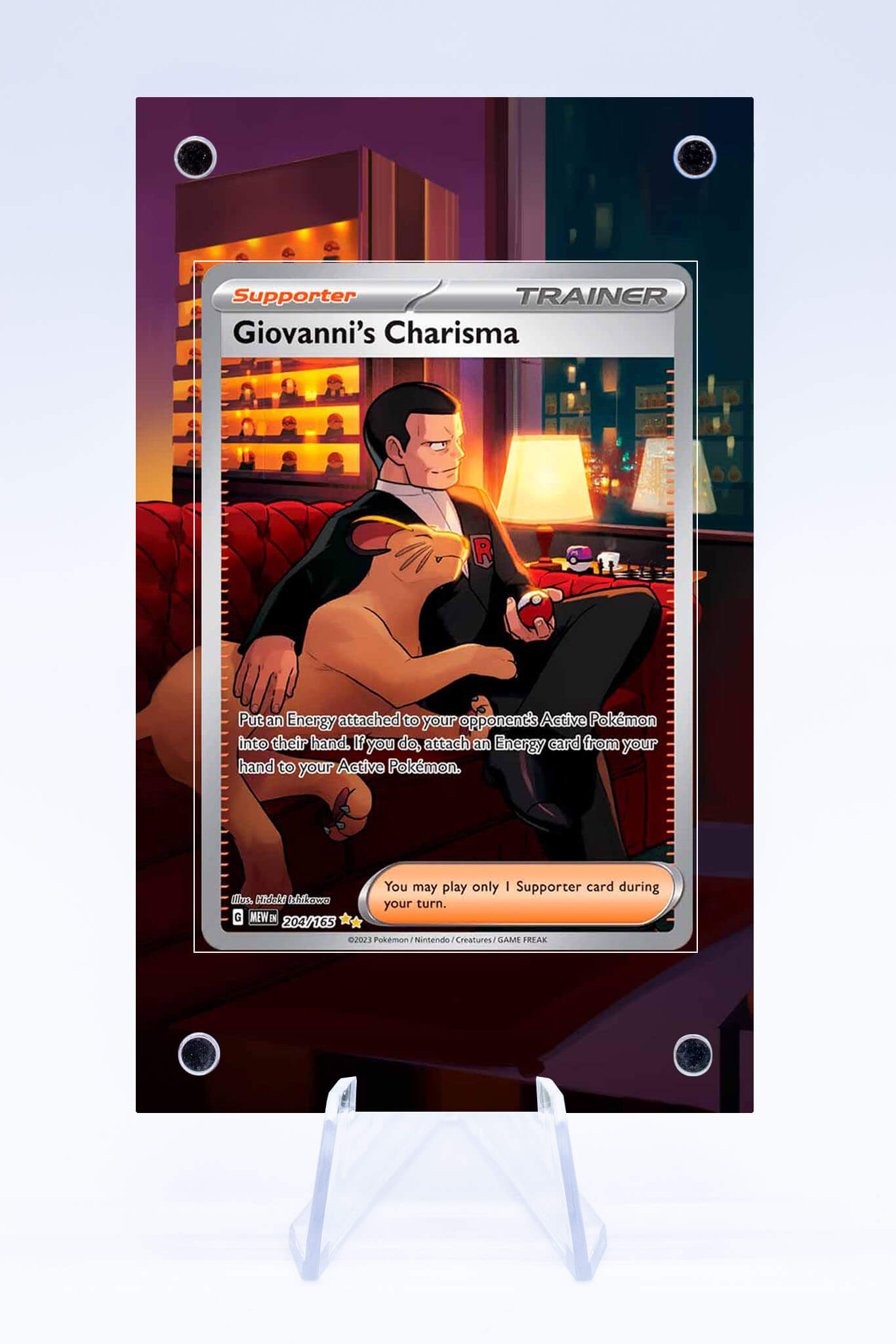Giovanni's Charisma 204 165 Case | Pokemon 151 | Art Guard (Ungraded) Giovanni's Charisma 204 165 Case | Pokemon 151 | Art Guard (Ungraded)