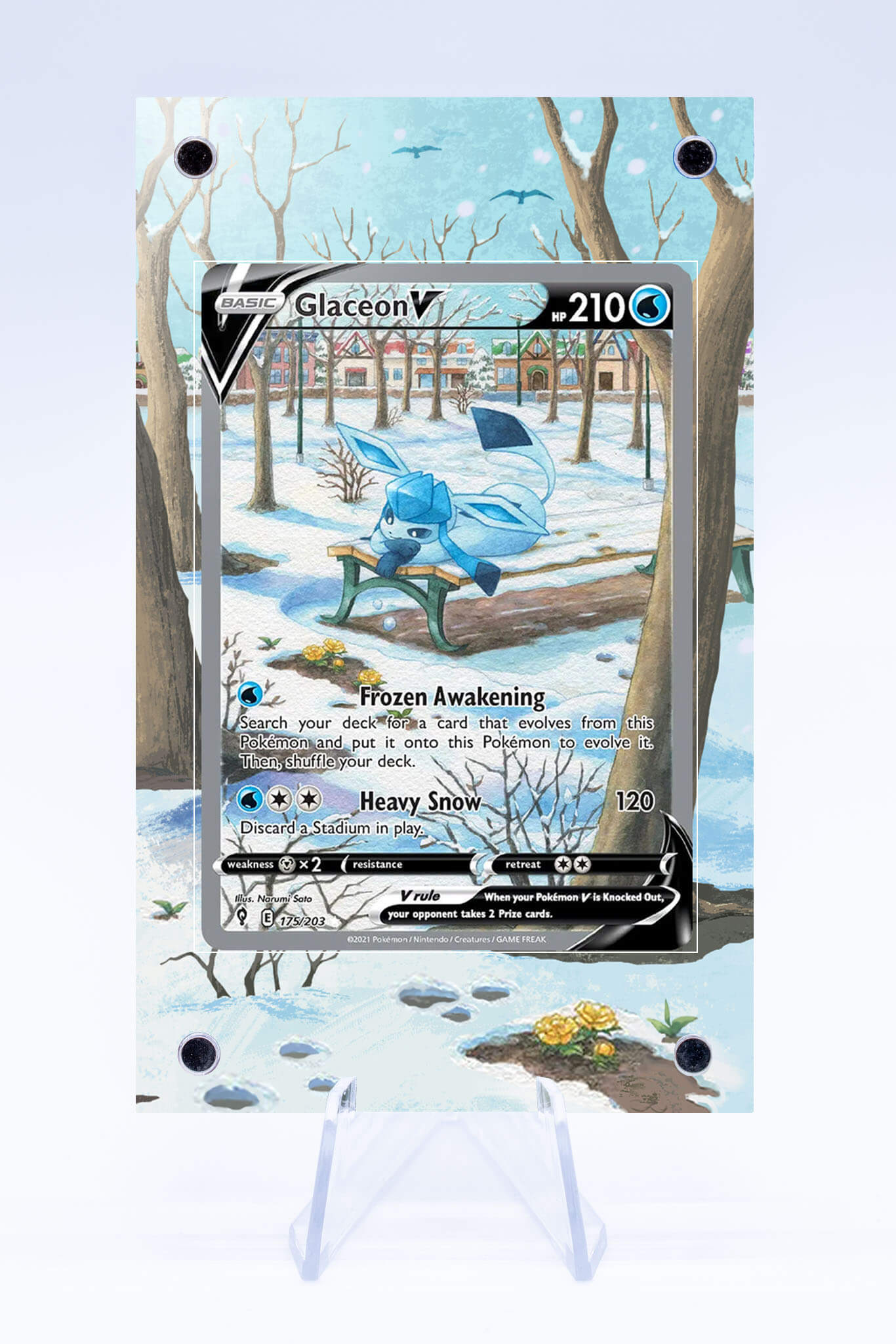 glaceon v pokemon card Glaceon V 175 203 Case | Evolving Skies