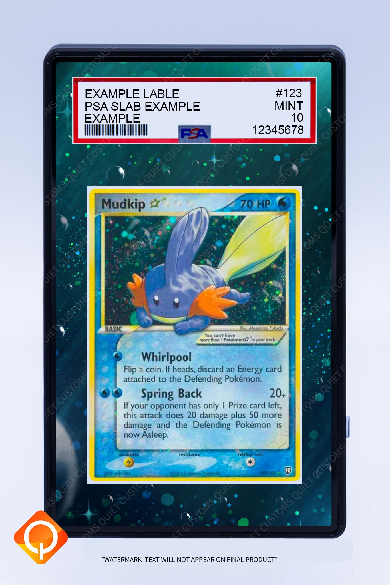 mudkip pokemon card Mudkip 107 109 (Graded) Case