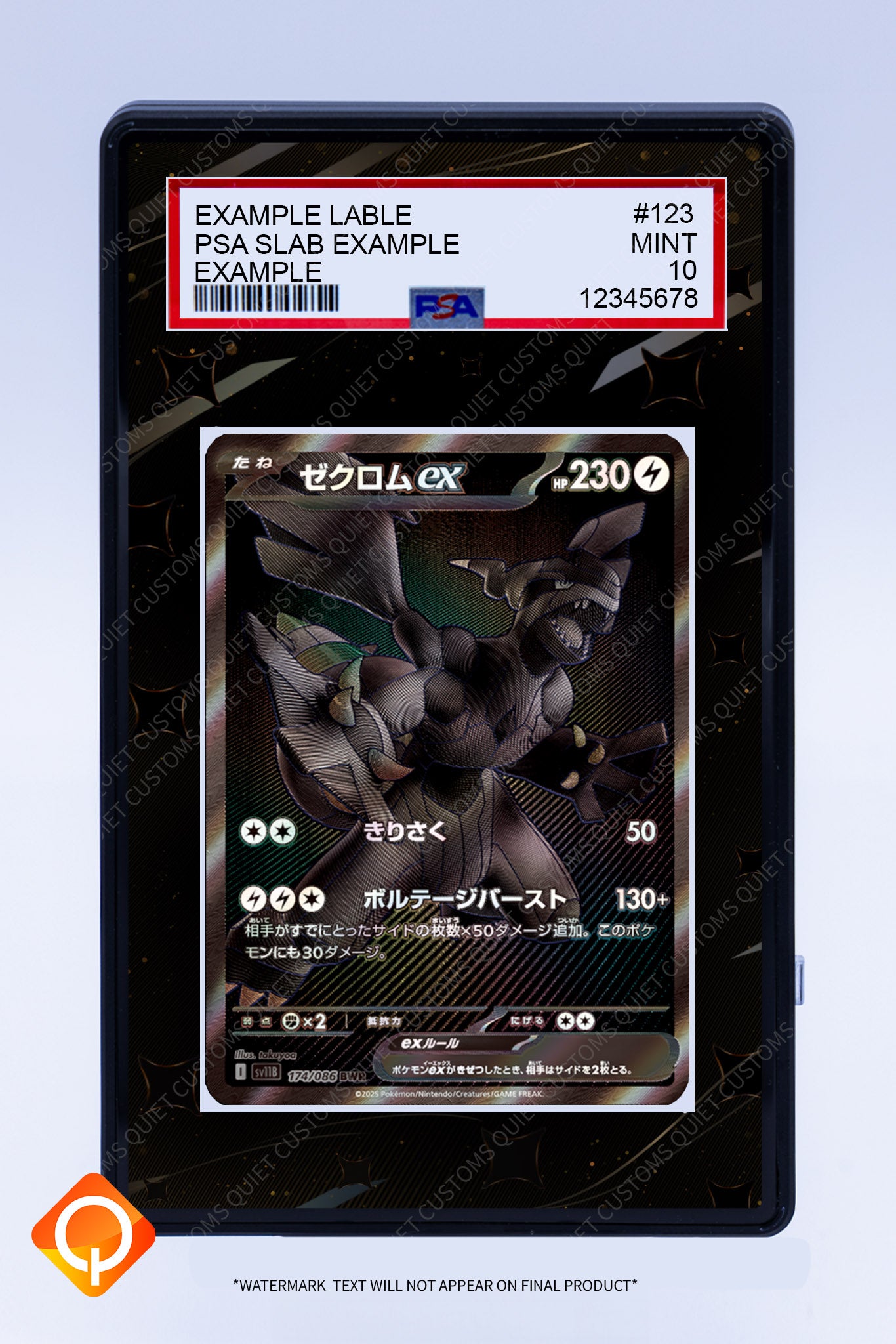 Zekrom EX 172 086 (Graded) Case Zekrom EX 172 086 (Graded) Case