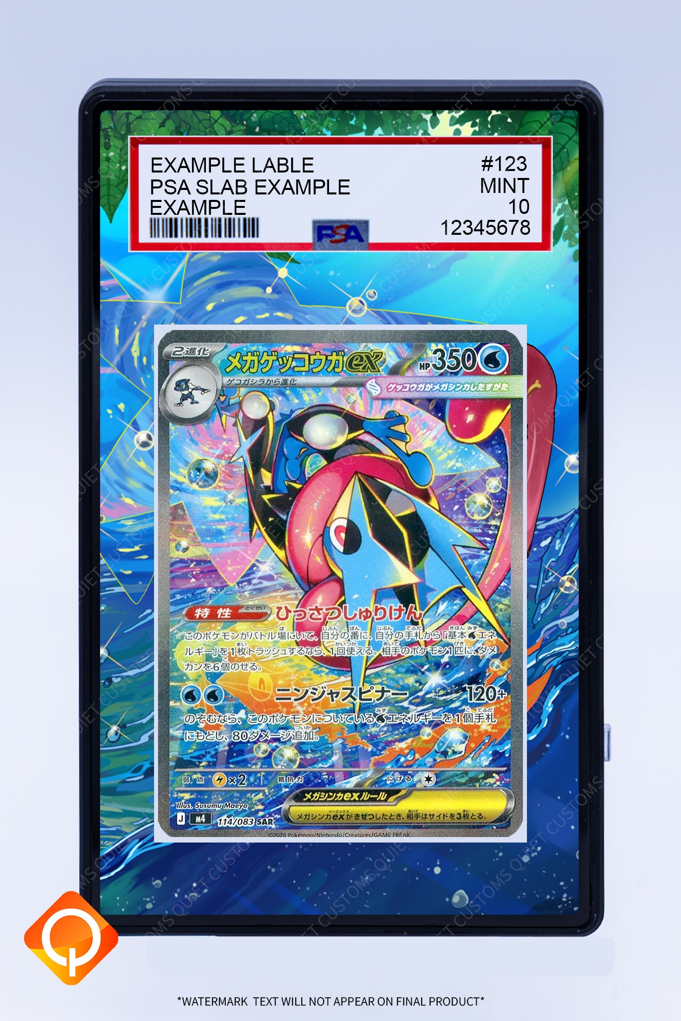 greninja graded card Greninja AR (Graded) Case