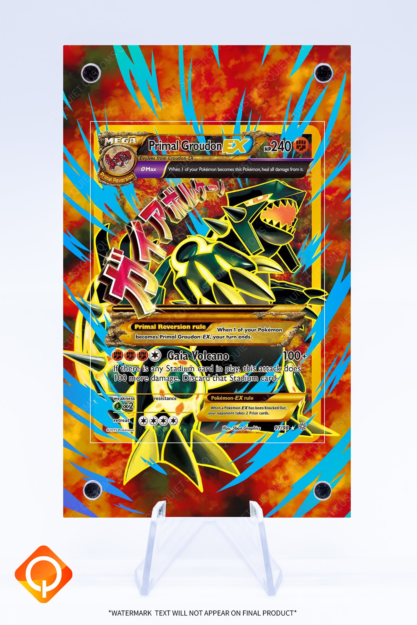 Groudon EX (Primal) 97 98 Listing Case