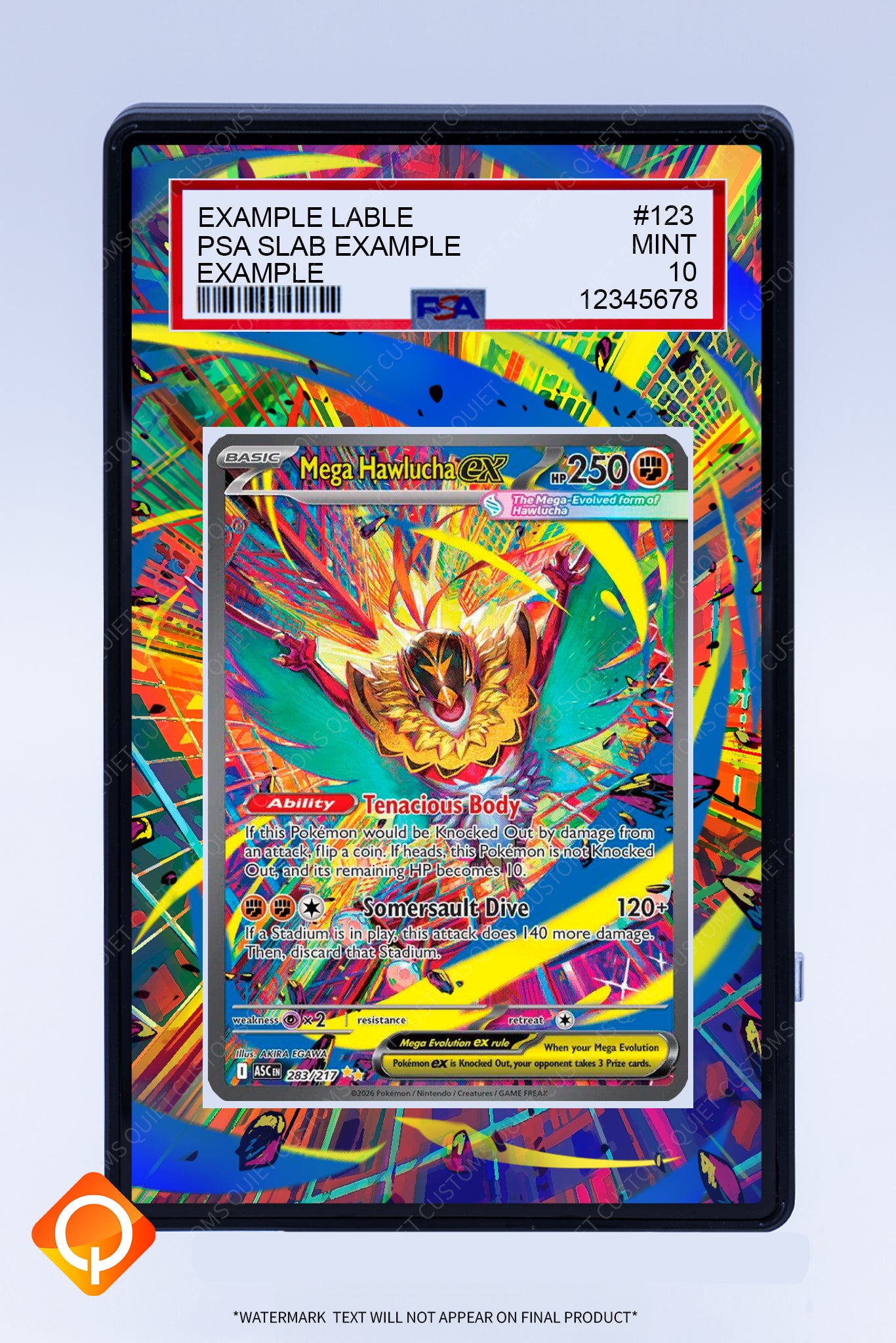 Hawlucha EX 283 (Graded) Case
