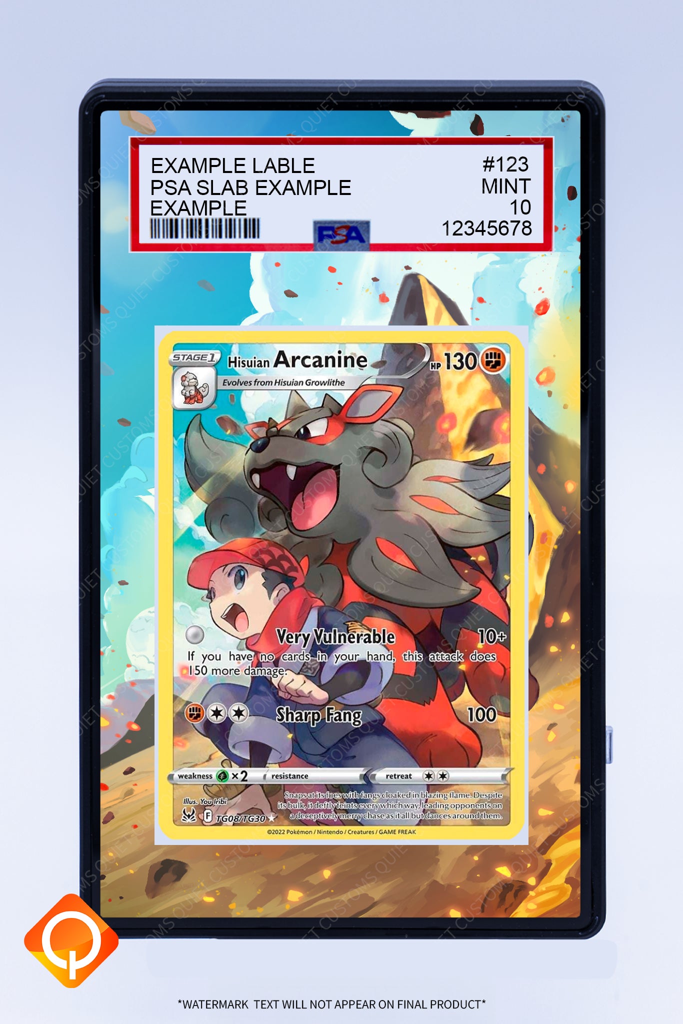 Hisuian Arcanine TG08 TG30 (Graded) Case