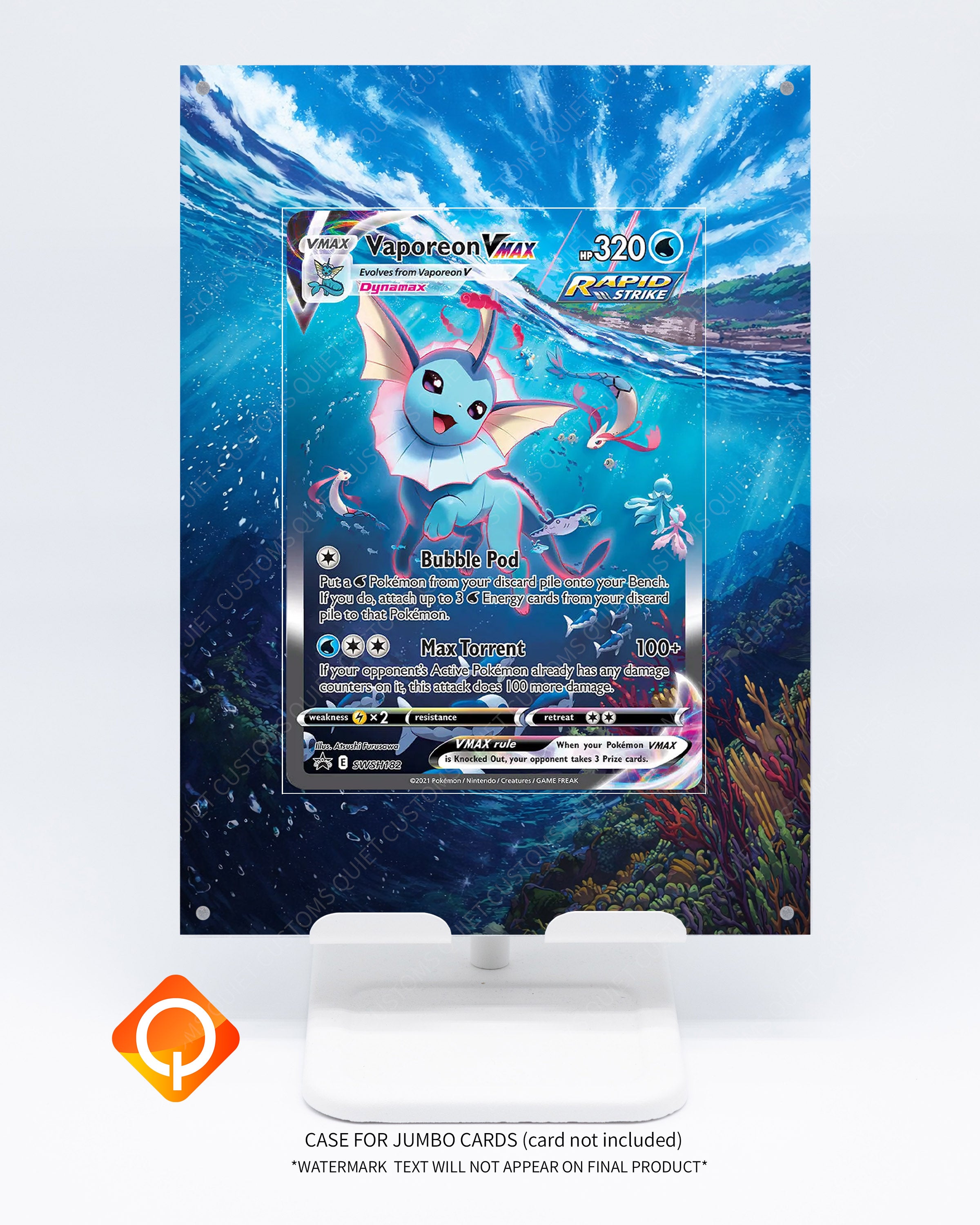 JUMBO Vaporeon VMAX Case | Art Guard (Ungraded)