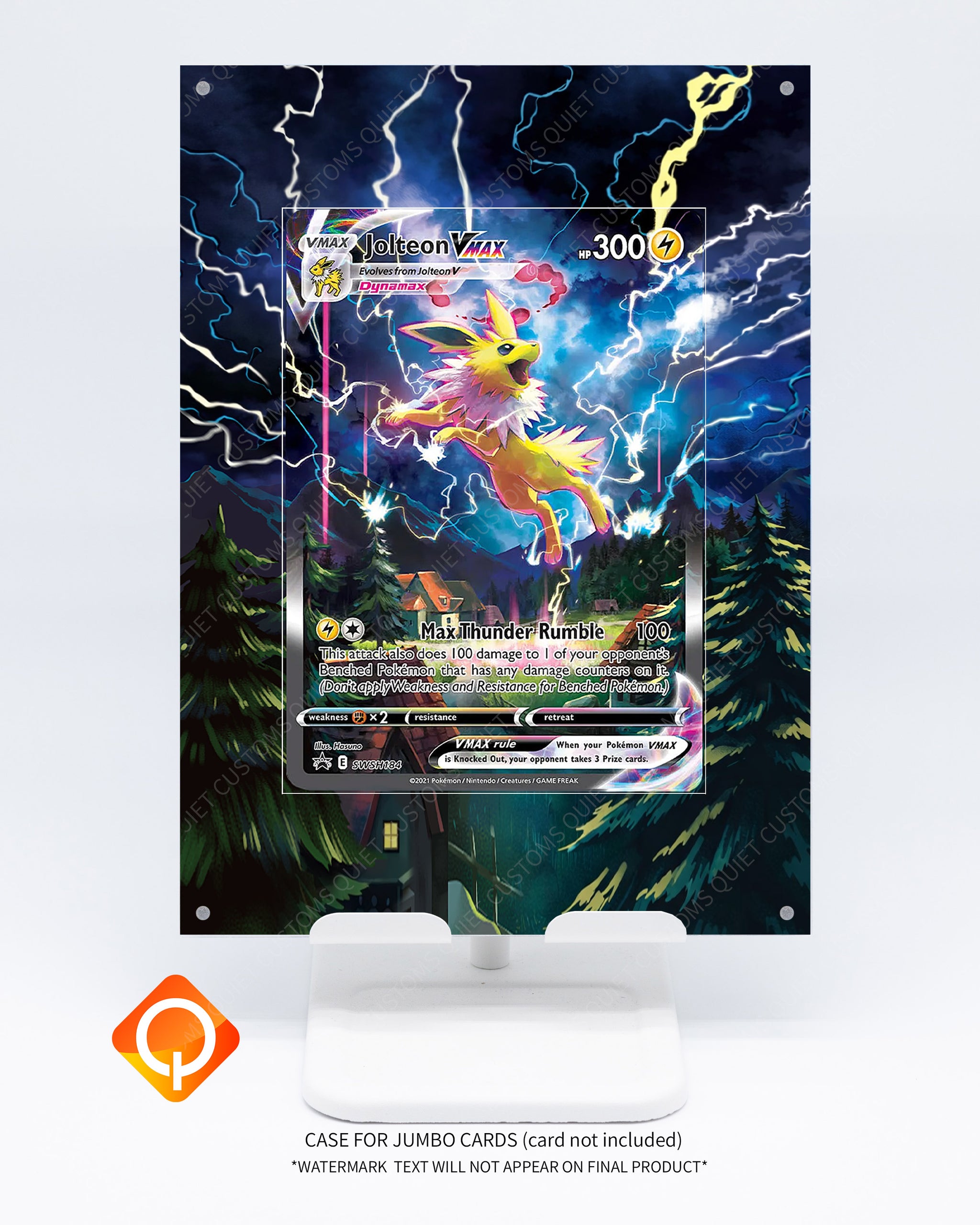 jolteon vmax pokemon card JUMBO Oversized Jolteon VMAX Card Alt Art SWSH184 Pokmon Premium Collection NM