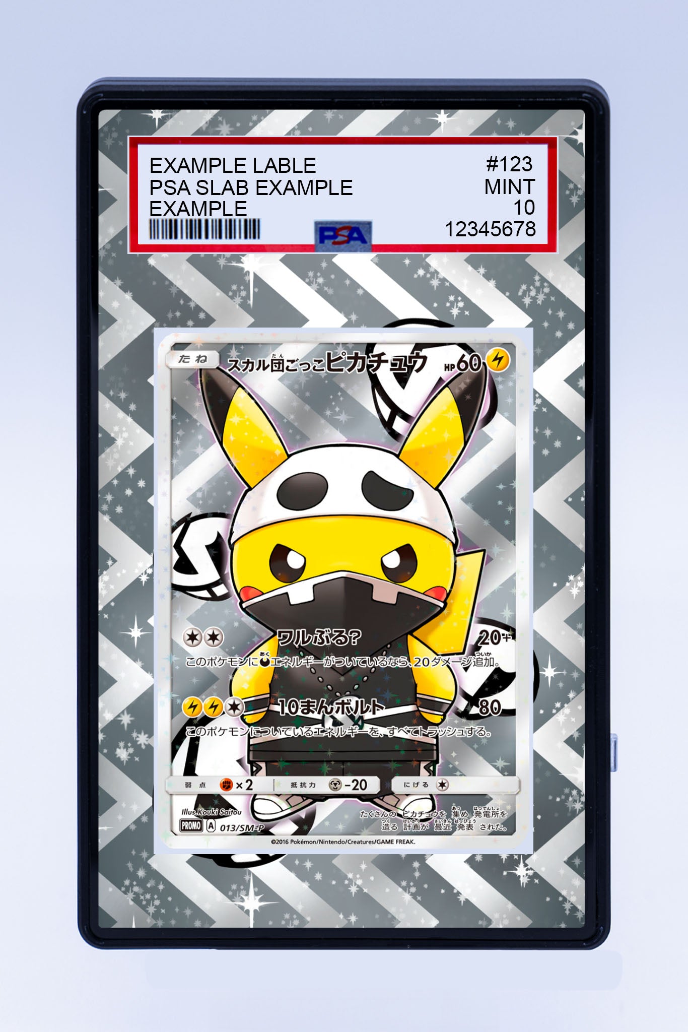 Pikachu Team Skull 013 SM-P (Graded) Case