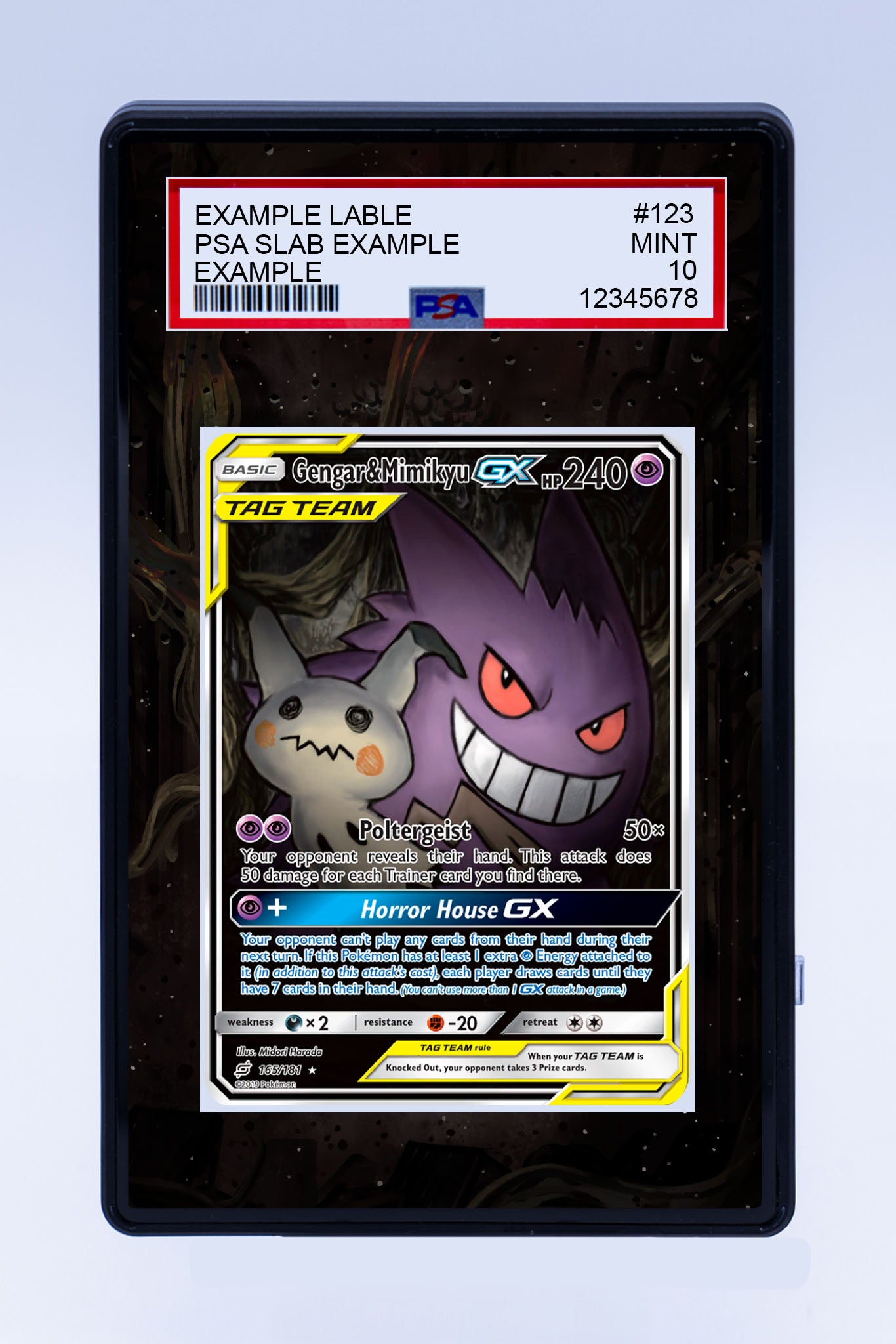 Gengar and Mimikyu GX 165 181 (Graded) Case Gengar and Mimikyu GX 165 181 (Graded) Case