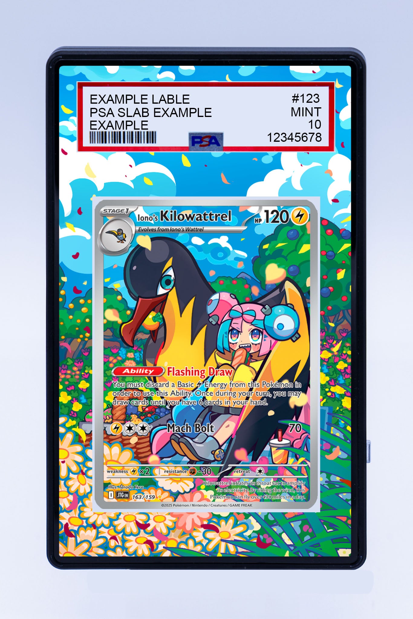 iono's pokemon cards Iono's Kilowattrel (Graded) Case