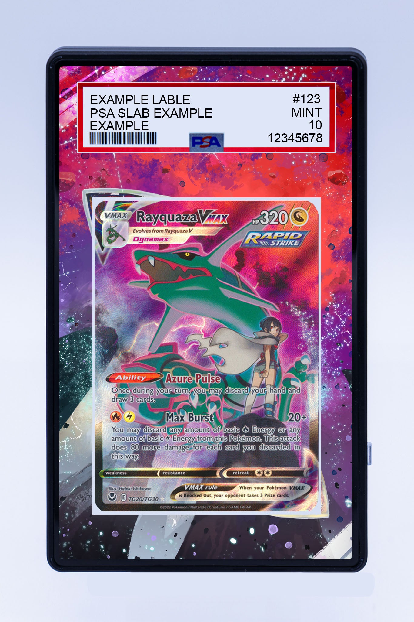 Rayquaza VMAX TG20 TG30 (Graded) Case Rayquaza VMAX TG20 TG30 (Graded) Case