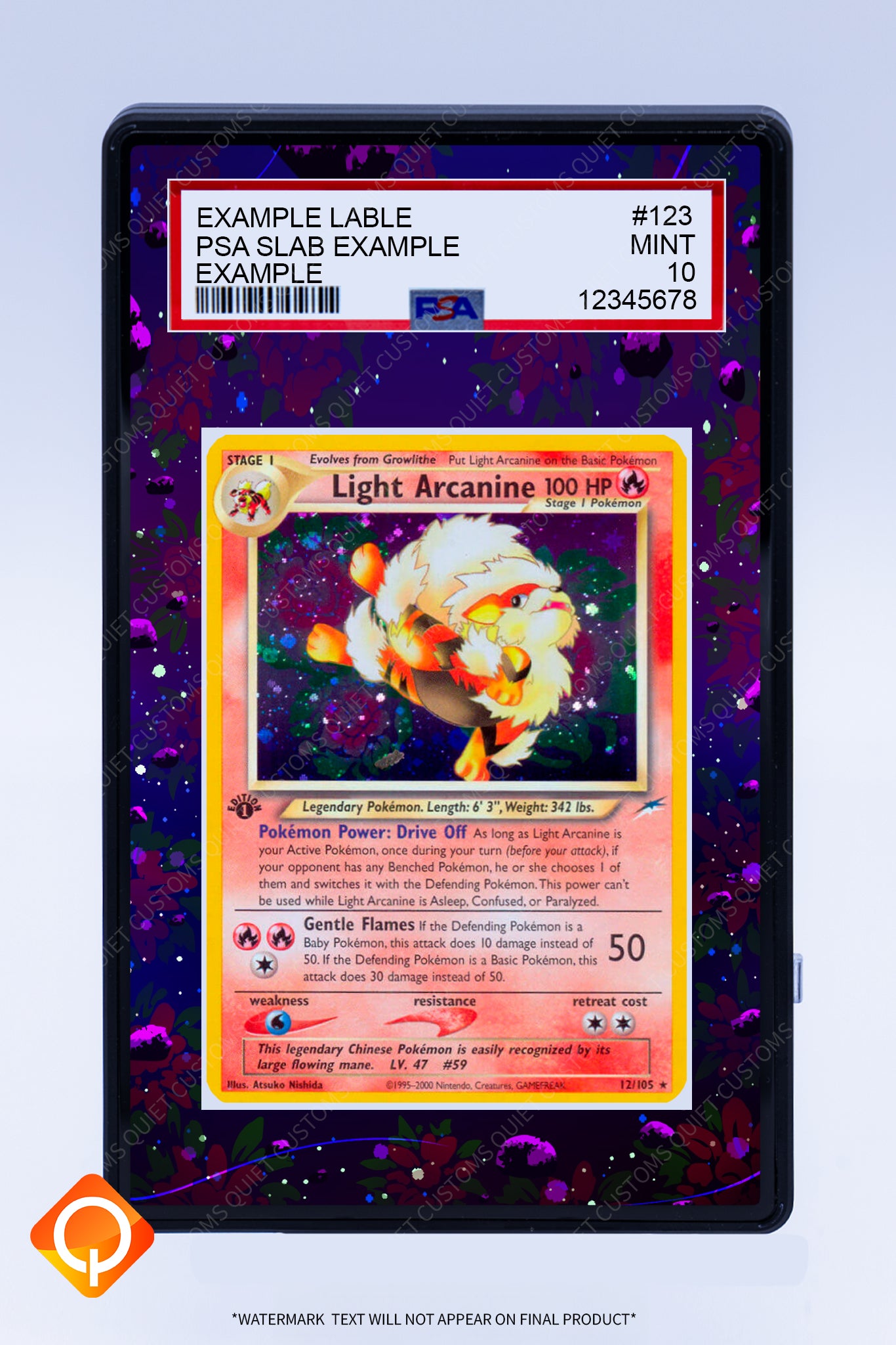 Arcanine (Light) 12 105 (Graded) Case
