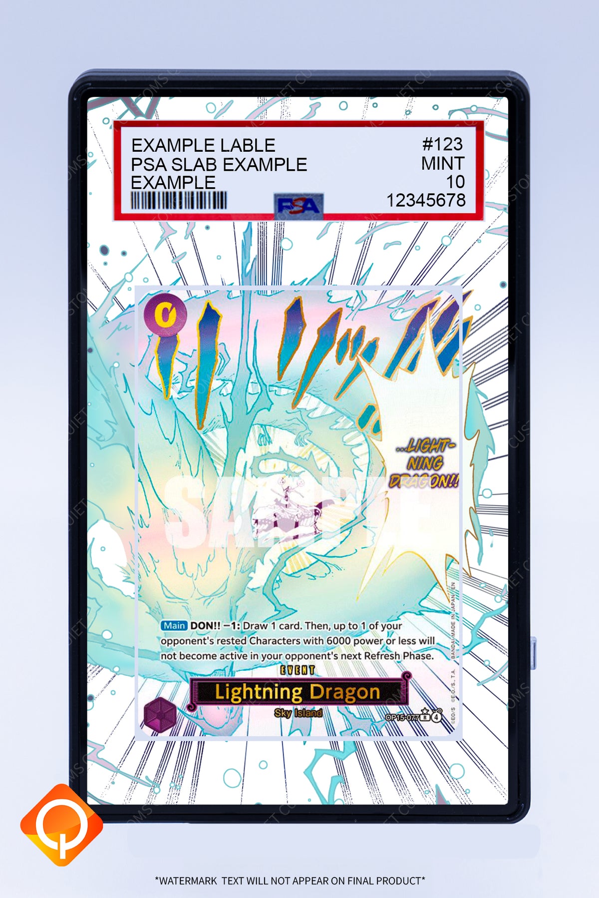 Lightning Dragon OP15-077 (Graded) Case