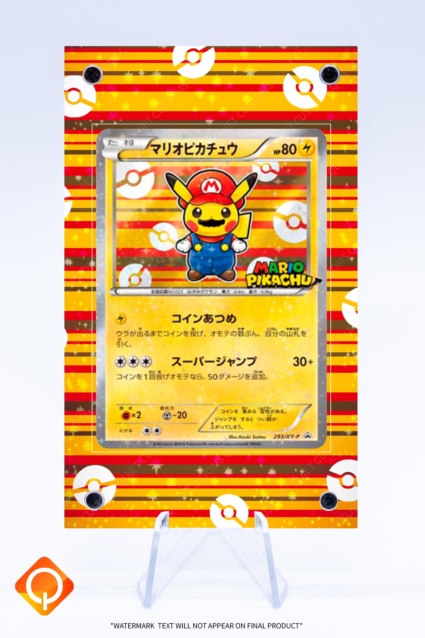 Pikachu Mario 293 XY-P Promo Case