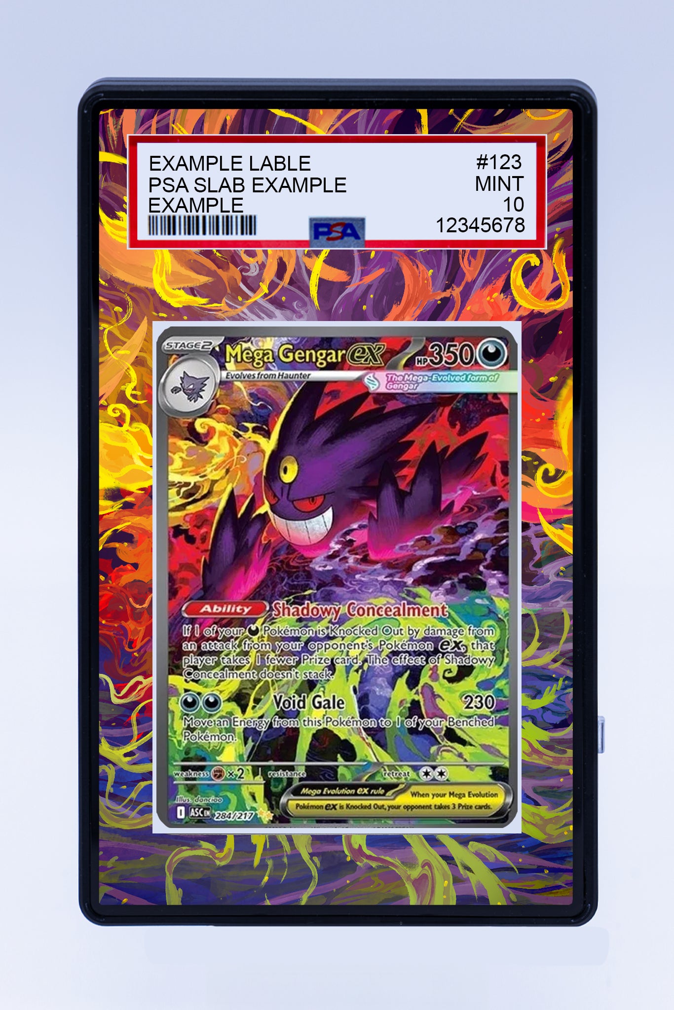 Gengar Mega EX 284 217 (Graded) Case Gengar Mega EX 284 217 (Graded) Case