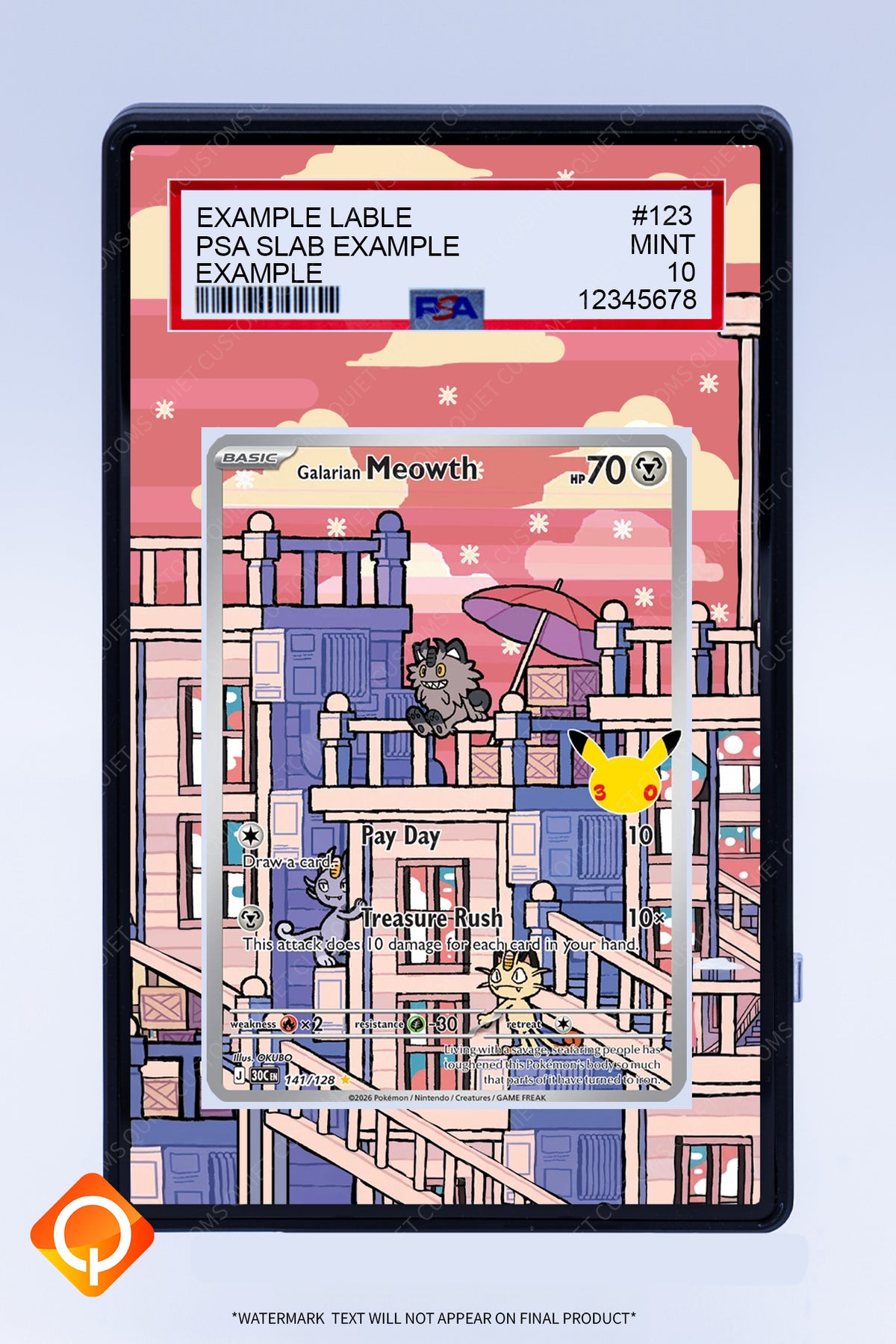 Meowth (Galarian) 141 128 (Graded) Case