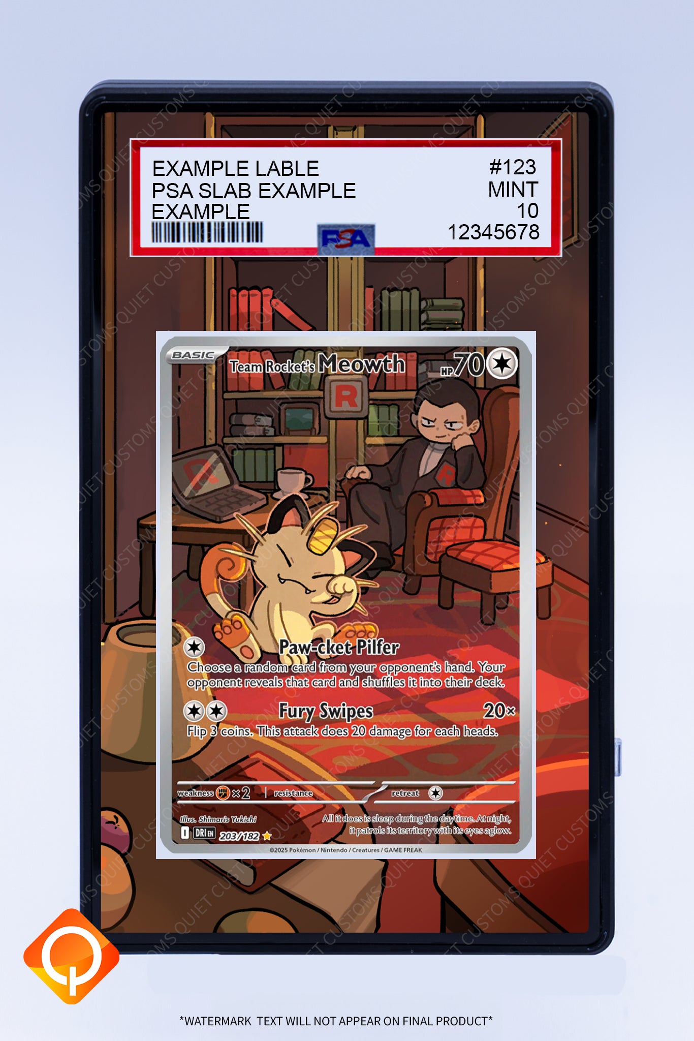 Meowth 203 182 (Graded) Case