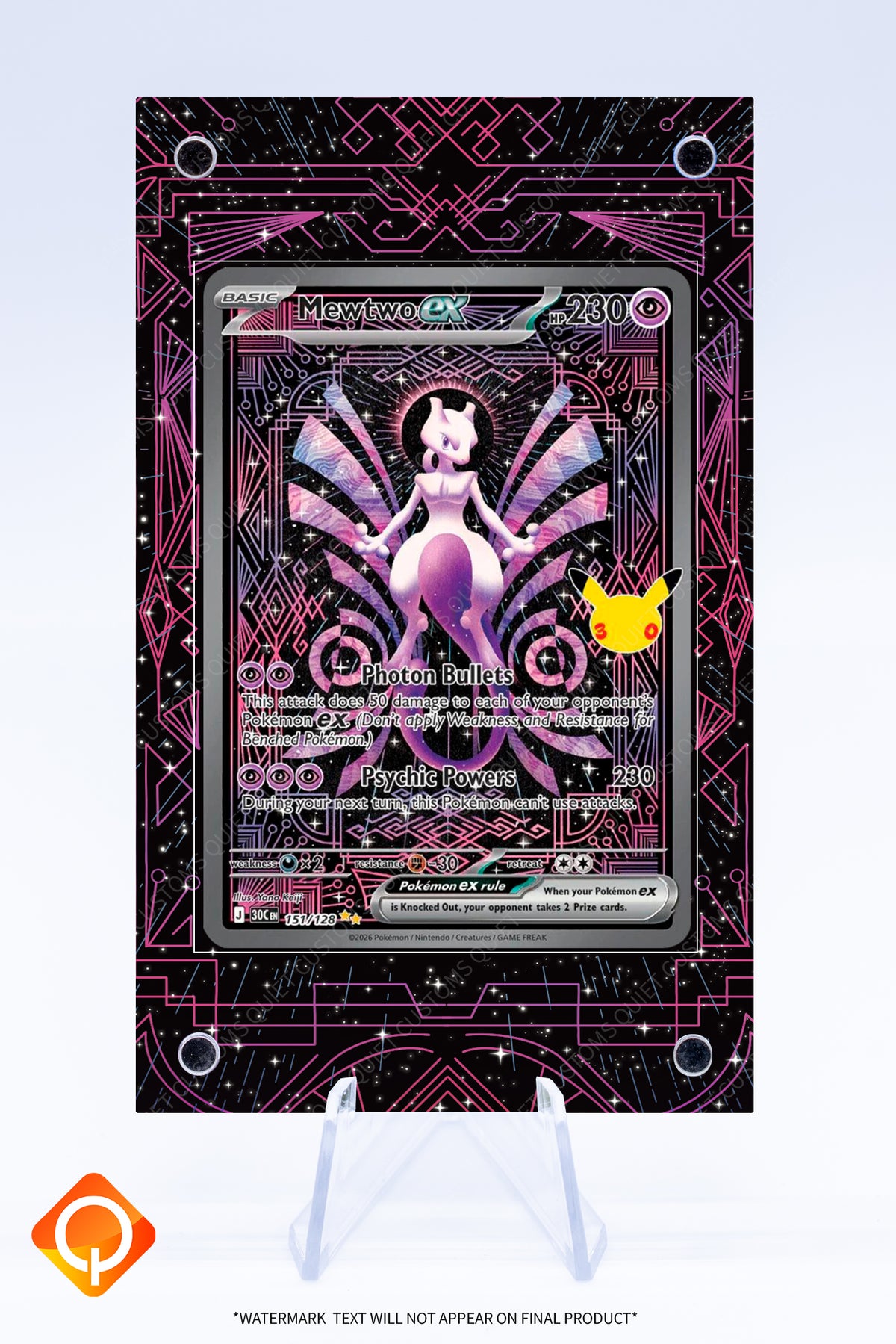 Mewtwo EX 151 128 Case | Art Guard (Ungraded)