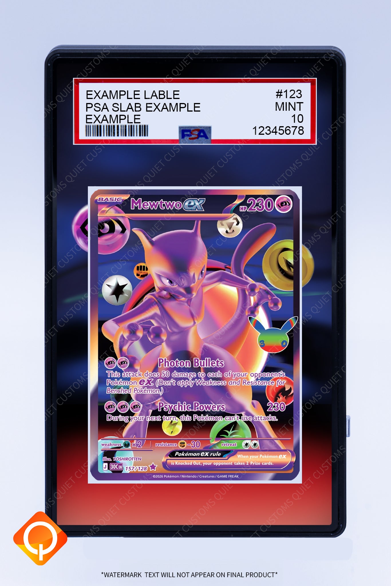Mewtwo EX 157 128 (Graded) Case