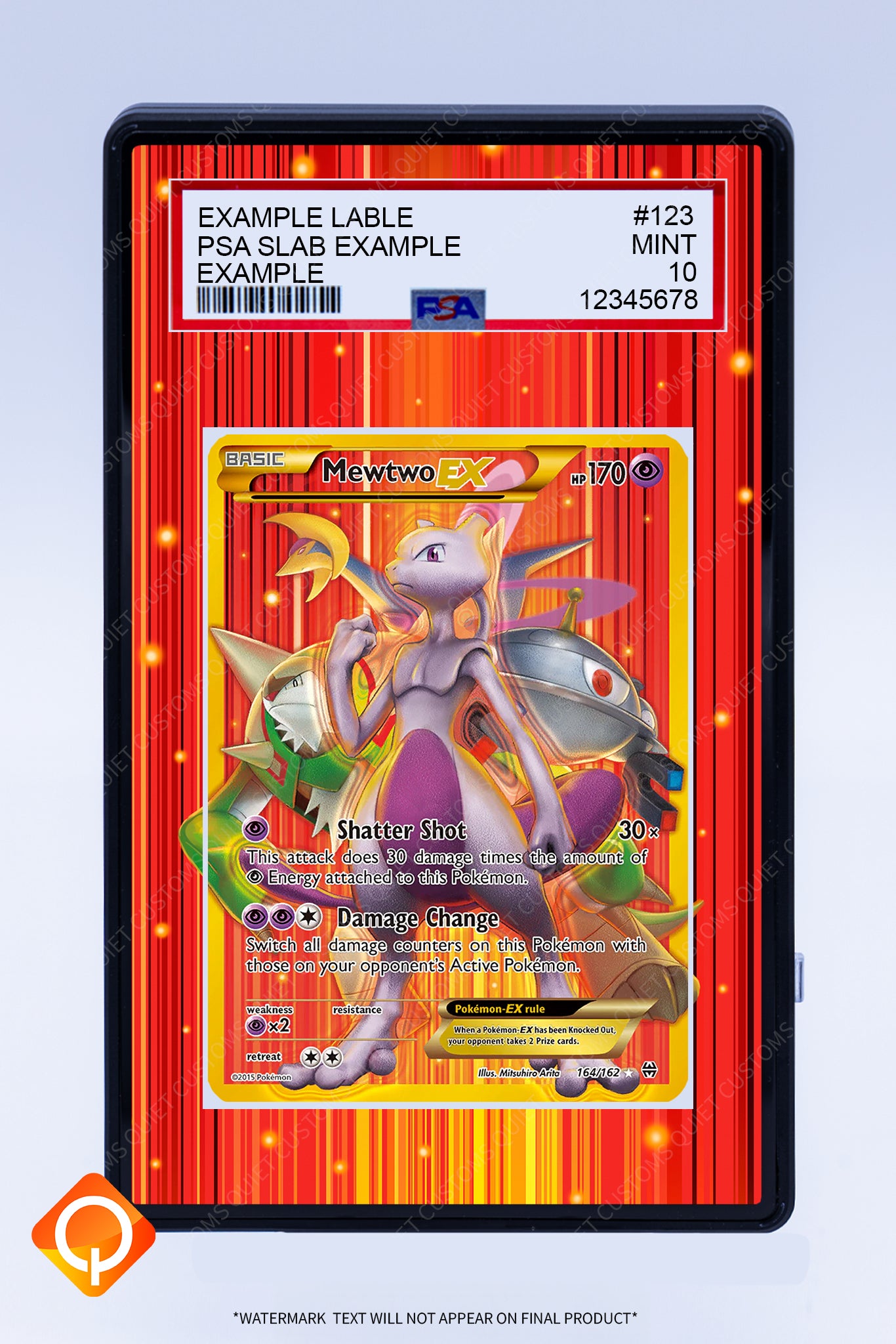 Mewtwo EX 164 162 (Graded) Case
