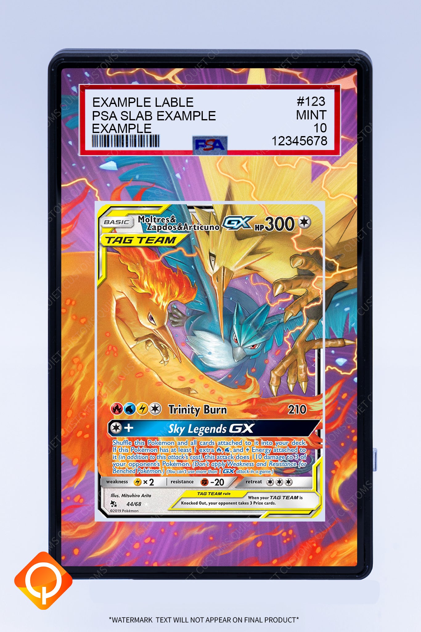 Moltres Zapdos Articuno GX 44 68 Promo (Graded) Case
