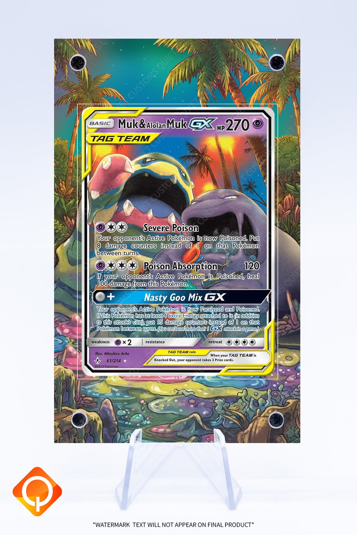 Muk and Alolan Muk GX 61 214 Case | Art Guard (Ungraded)