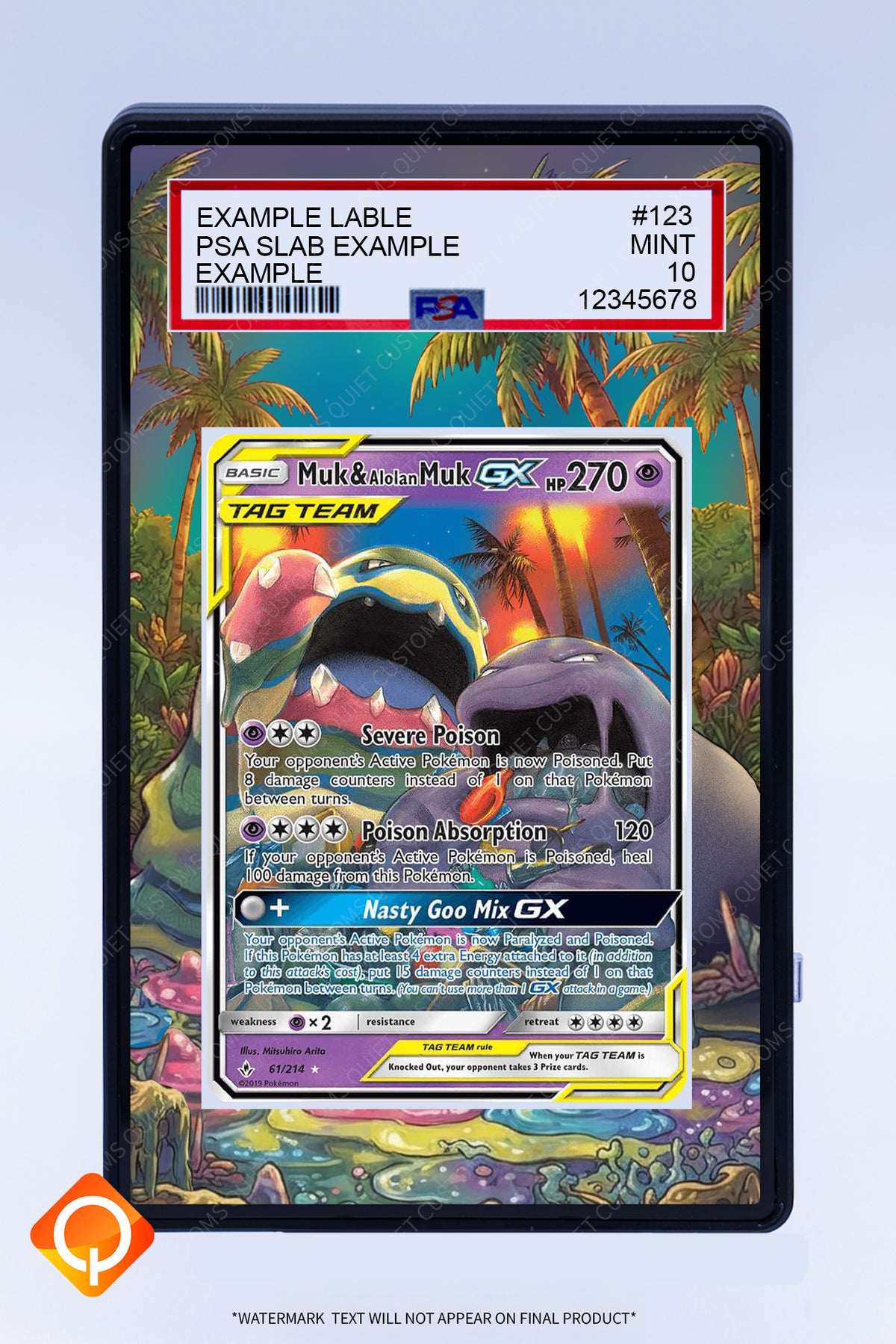 Muk and Alolan Muk GX 61 214 (Graded) Case