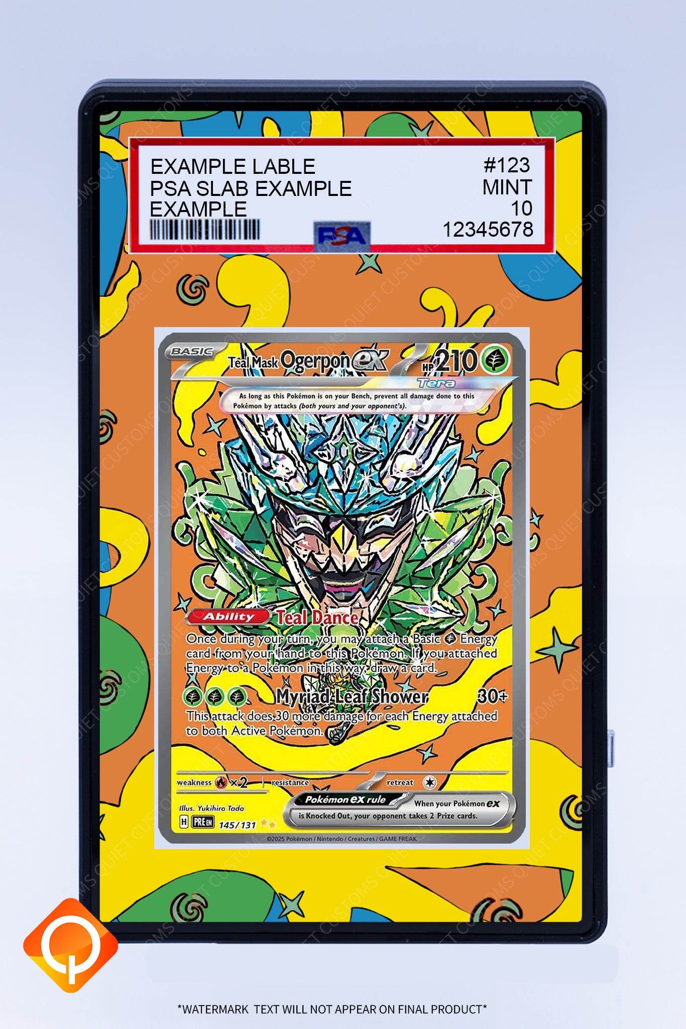 Ogerpon (Teal Mask) EX 145 131 (Graded) Case