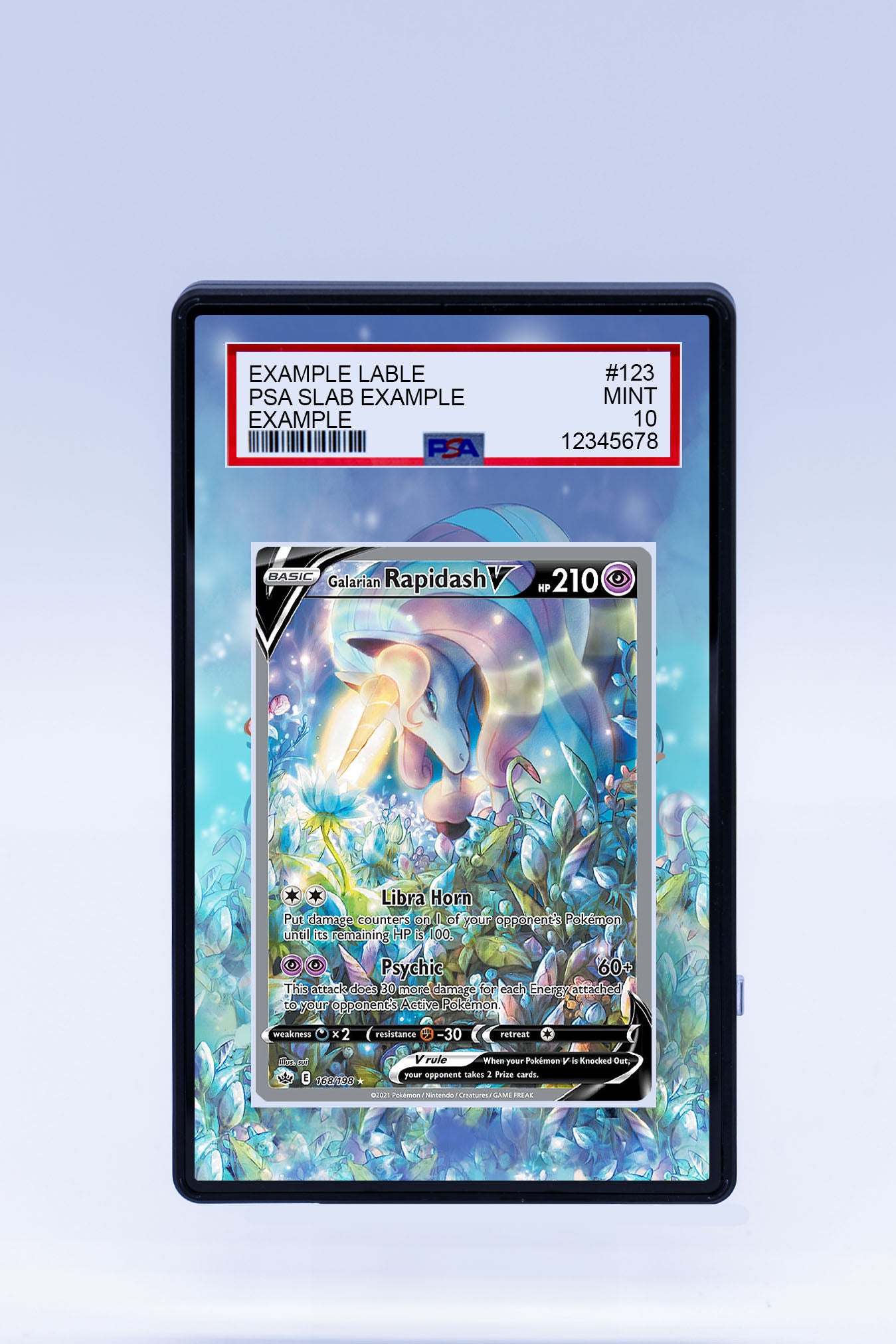 Galarian Rapidash V 168/198 (Graded) Case