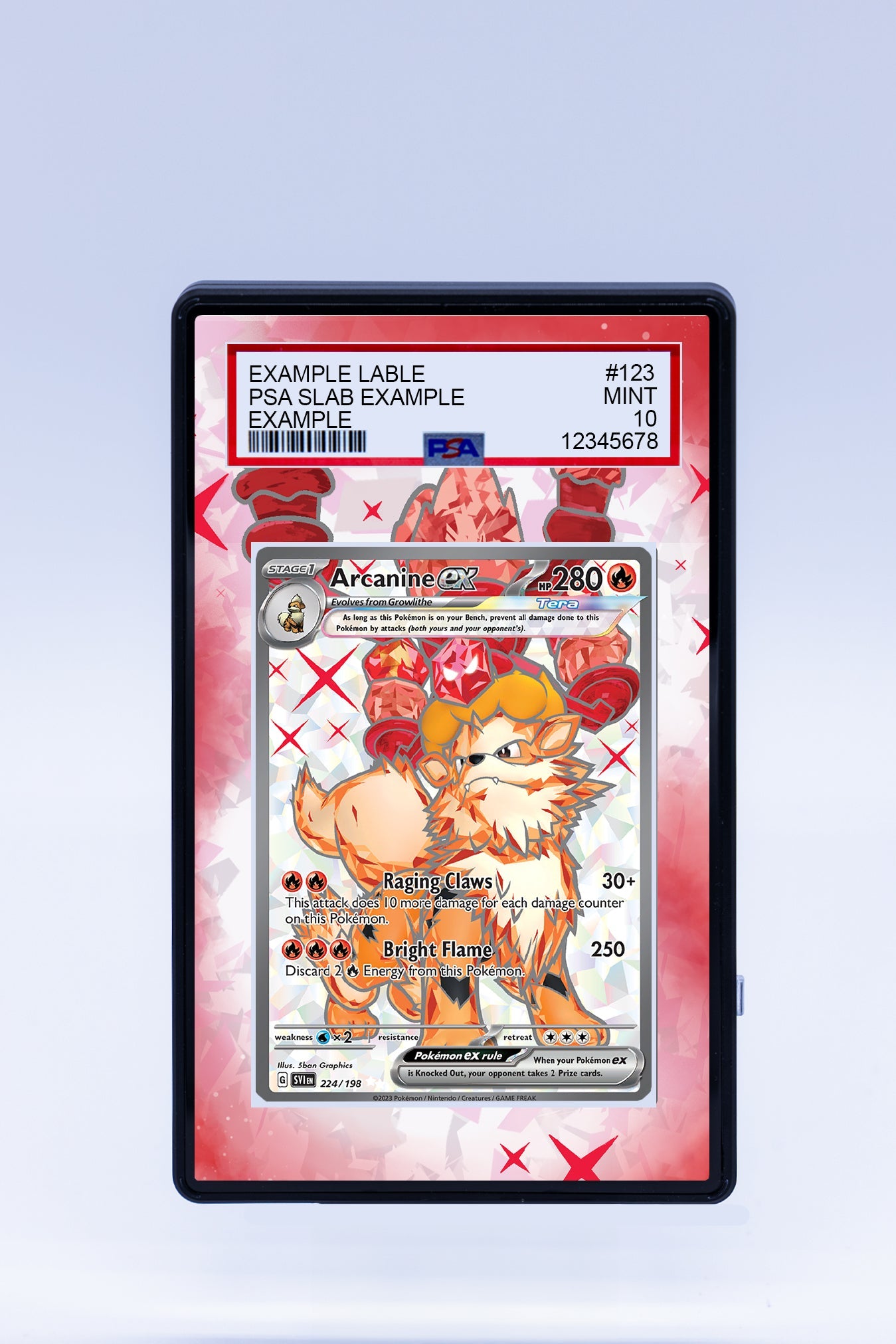 Arcanine EX 224 198 (Graded) Case Arcanine EX 224 198 (Graded) Case