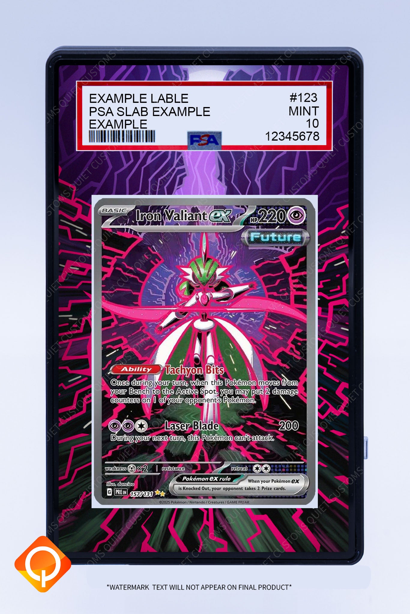 Iron Valiant EX 157 131 (Graded) Case