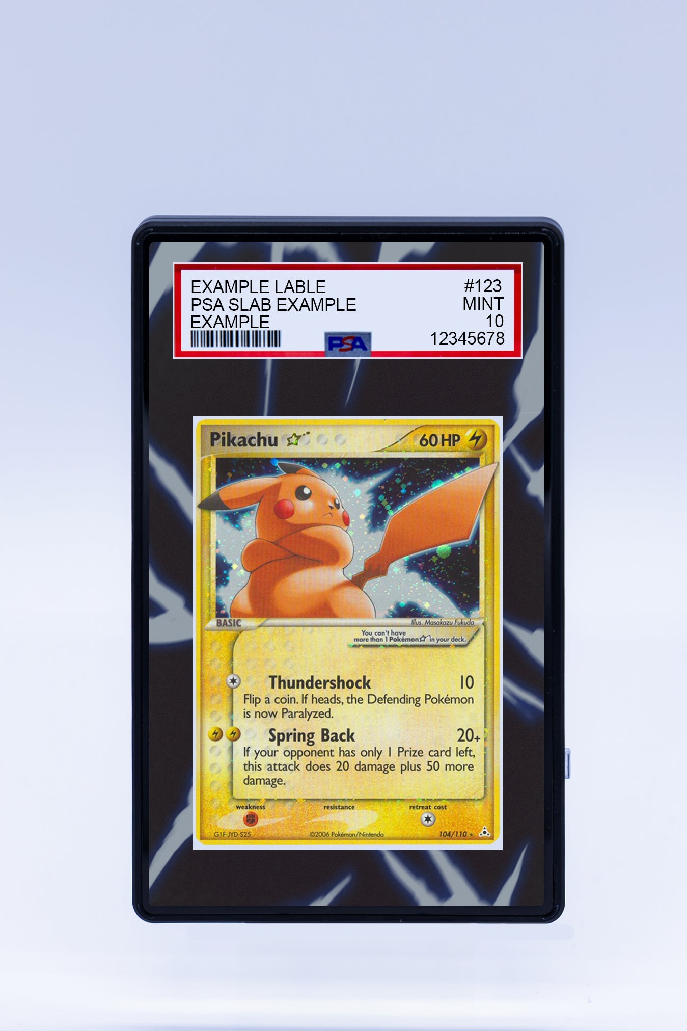 110 gold pokemon cards Pikachu 104 110 (Graded) Case