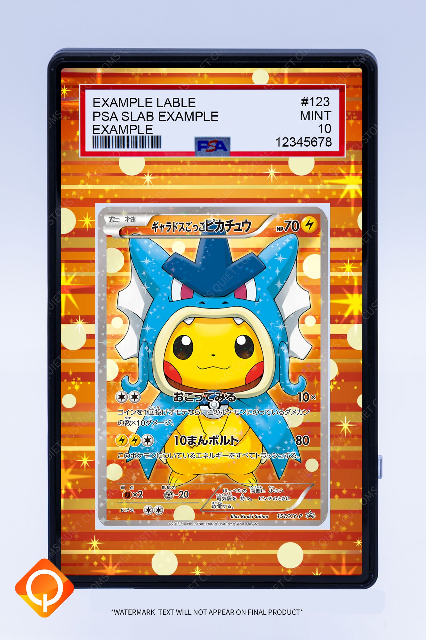 pokemon card costume Pikachu Pretend Gyarados Poncho 151 XY-P(Graded) Case