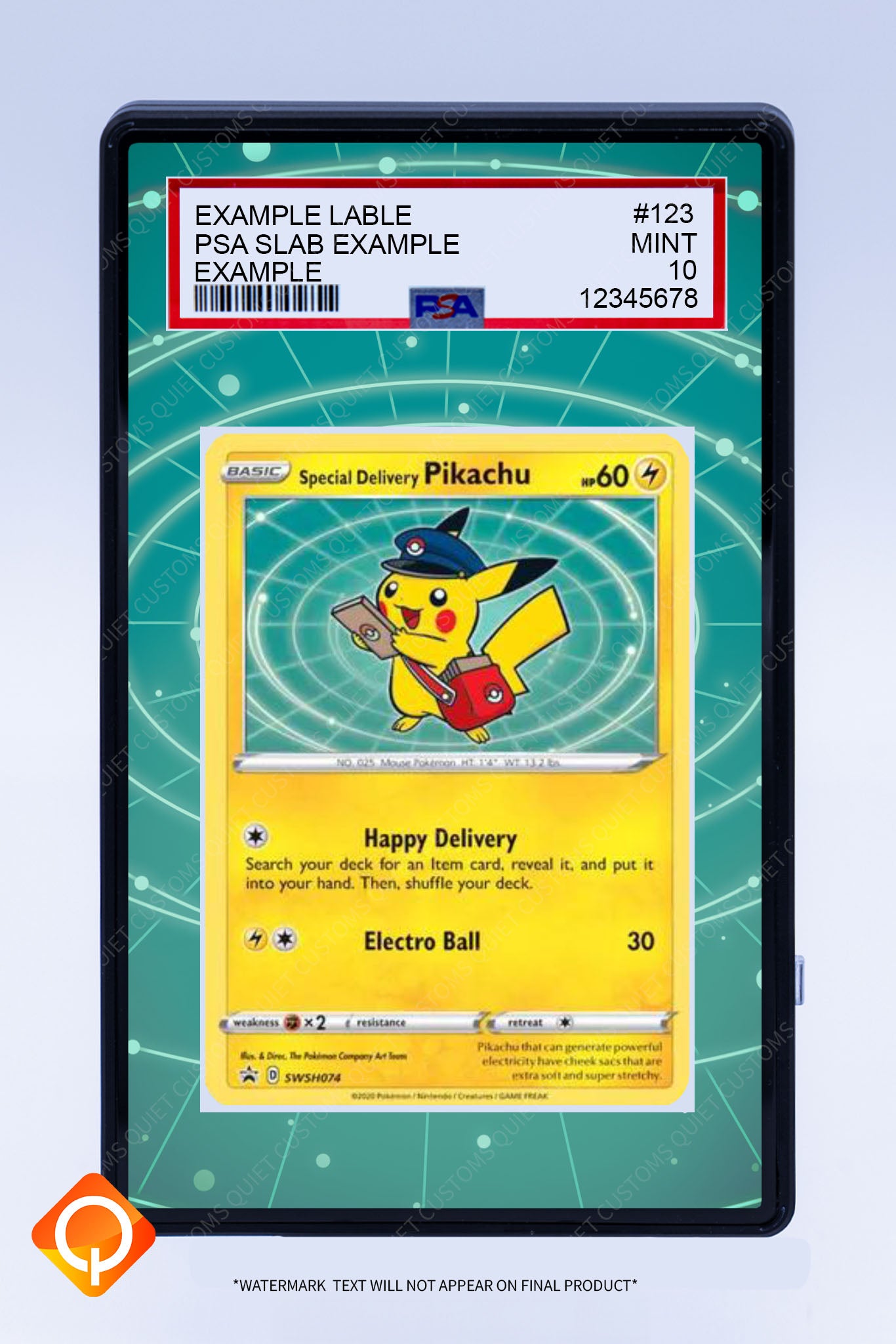 Pikachu Special Delivery SWSH074 (Graded) Case Pikachu Special Delivery SWSH074 (Graded) Case