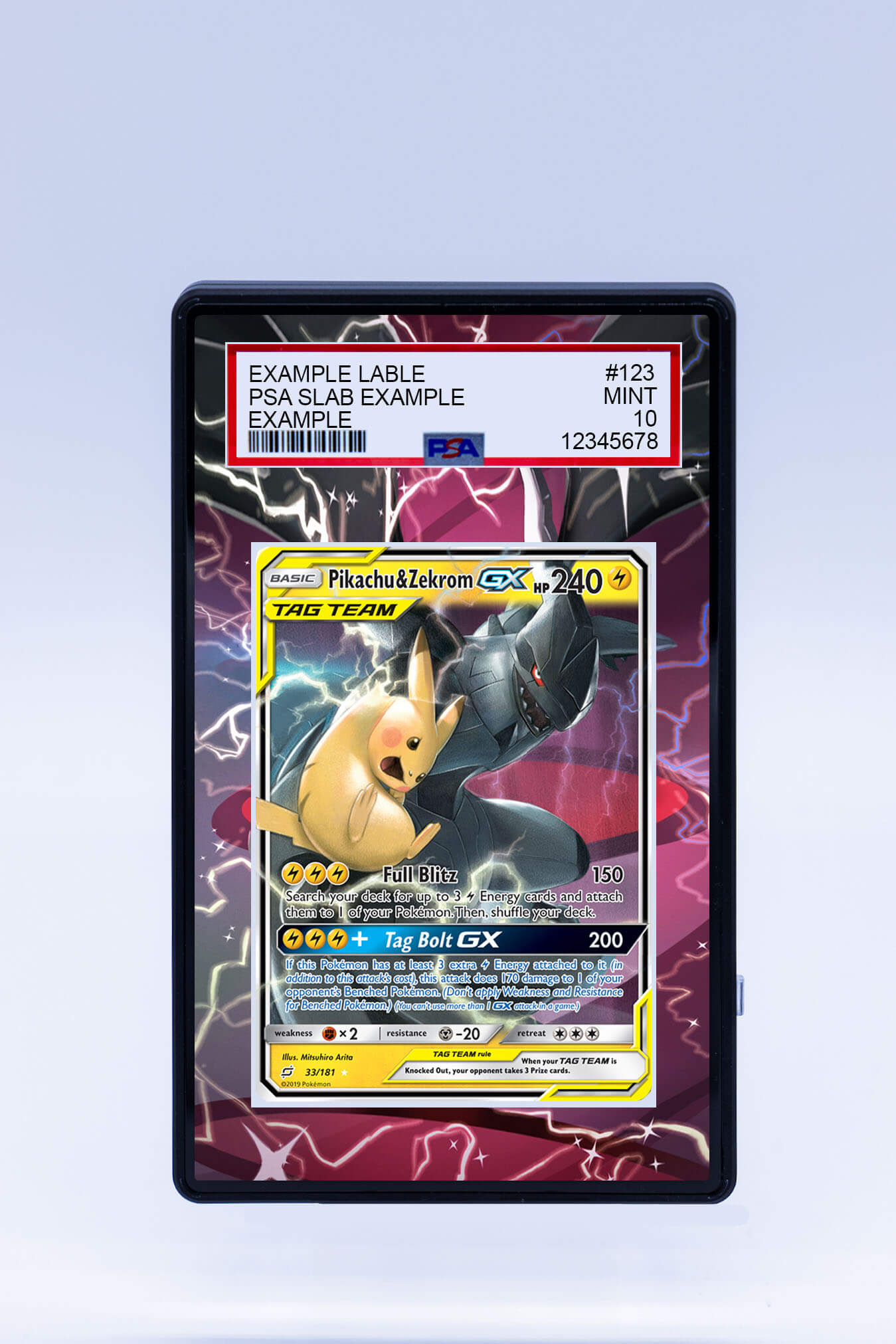 Pikachu and Zekrom GX 33/181 (Graded) Pikachu and Zekrom GX 33/181 (Graded)